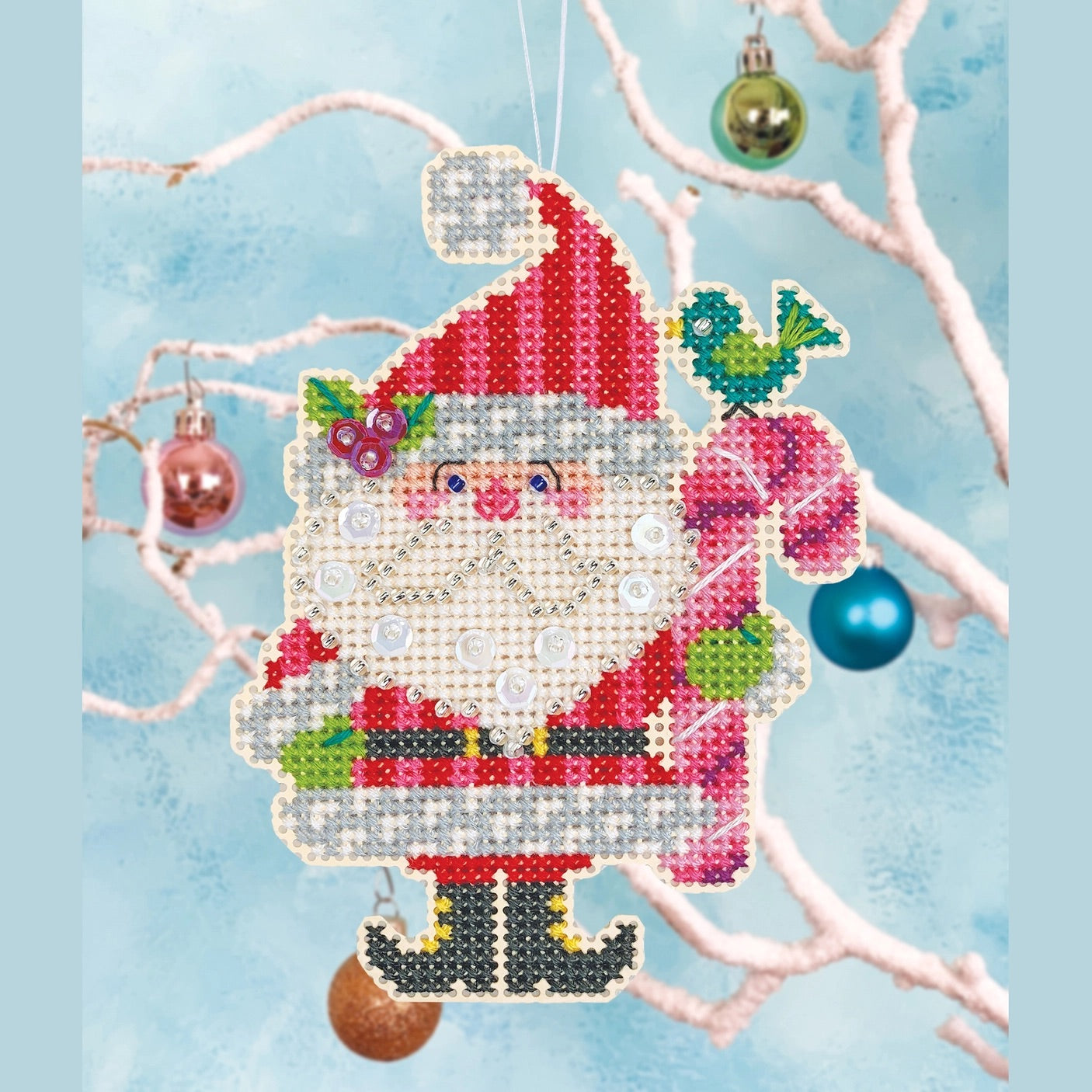 Candy Claus - Cross Stitch Ornament Kit