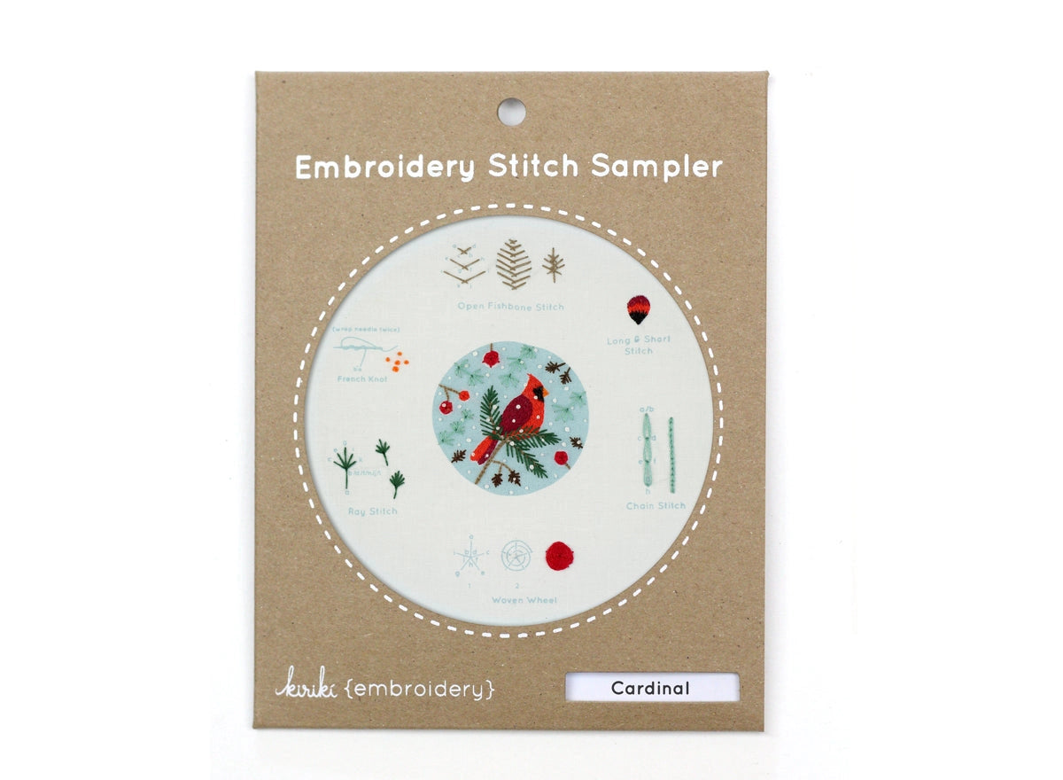 Cardinal Embroidery Stitch Sampler