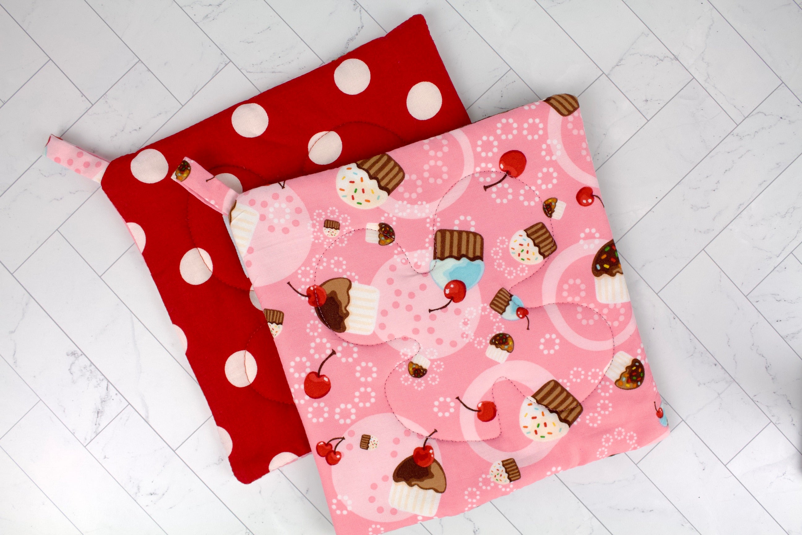 Chocolate Cherry Cupcakes Potholder