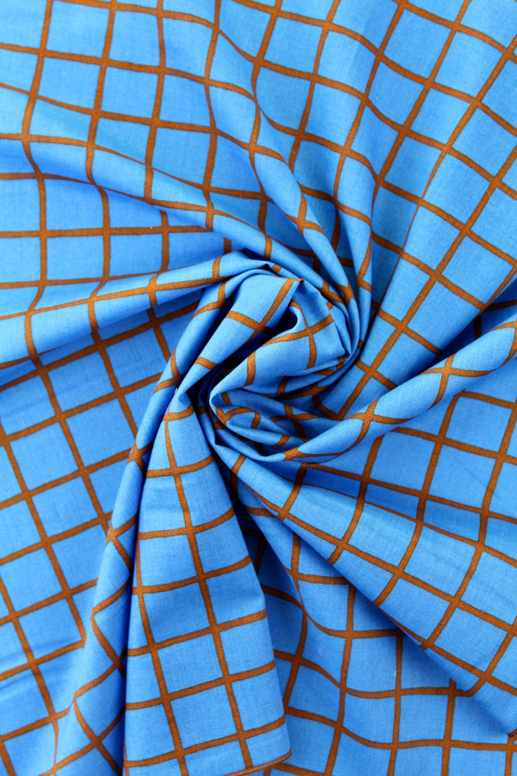 Chocolate Windowpane Organic Cotton Lawn Kerchief