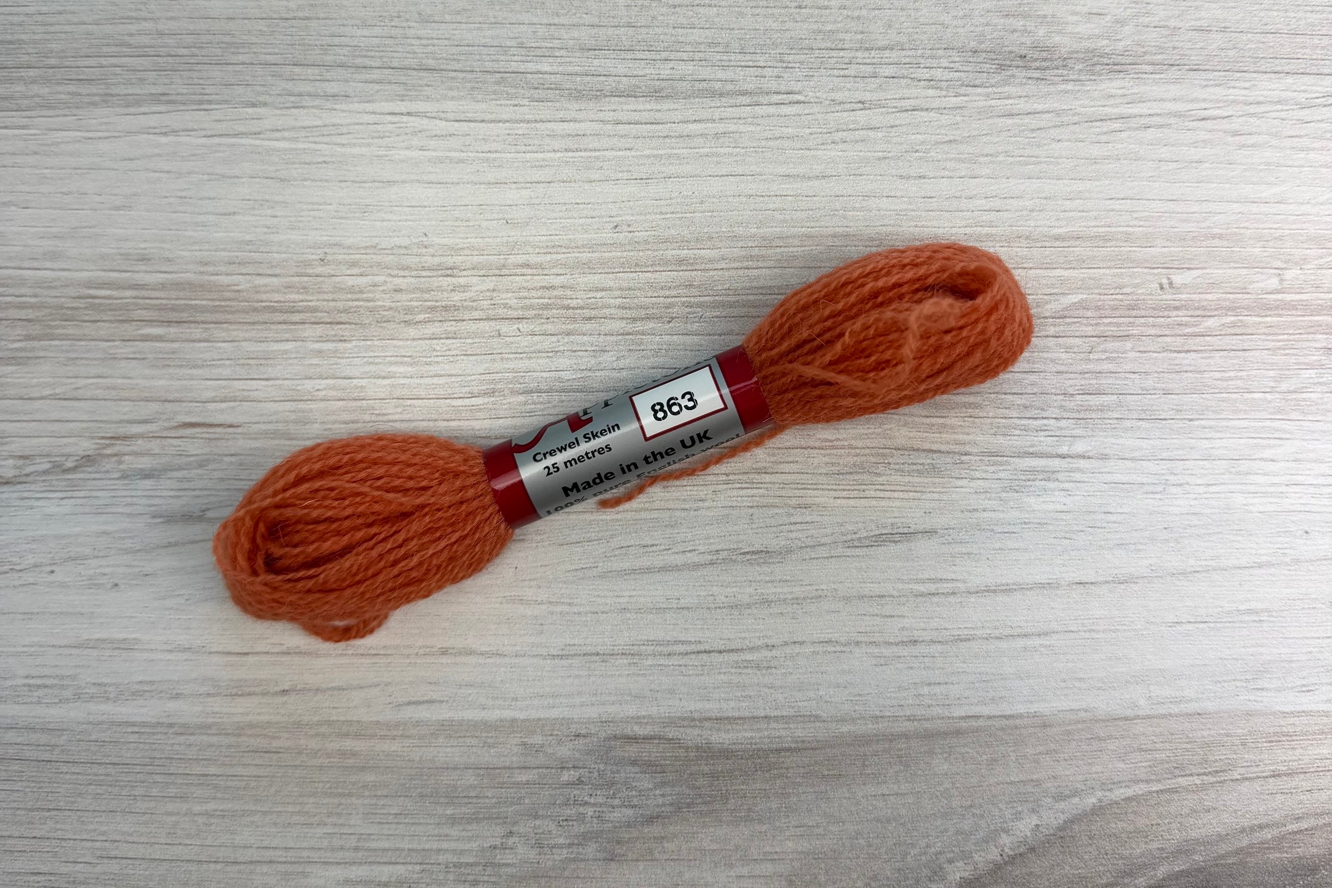 Individual Appletons Crewel Wool Skeins from the Coral Colorway