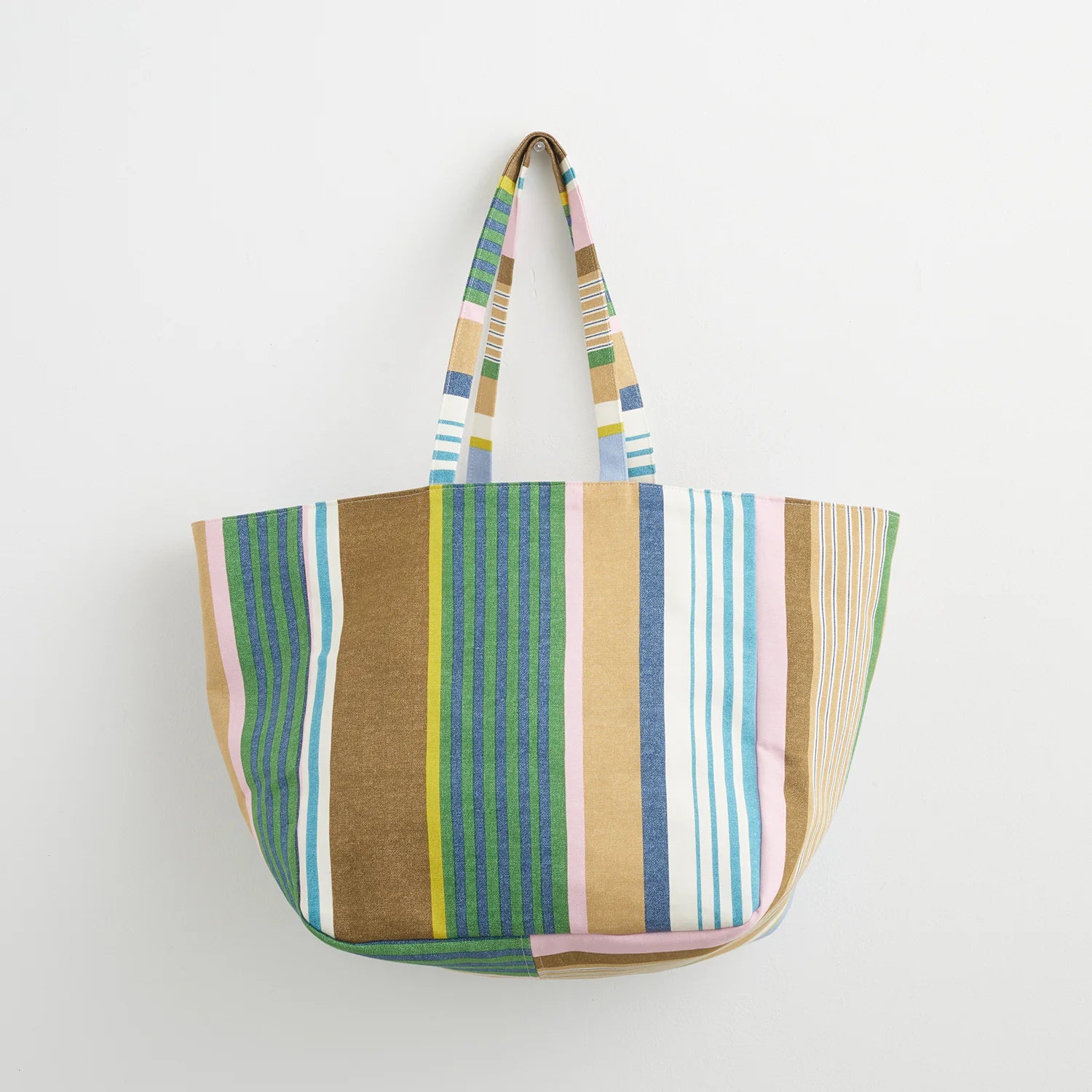 Dynamic Stripes Oxford Canvas in Green Multi