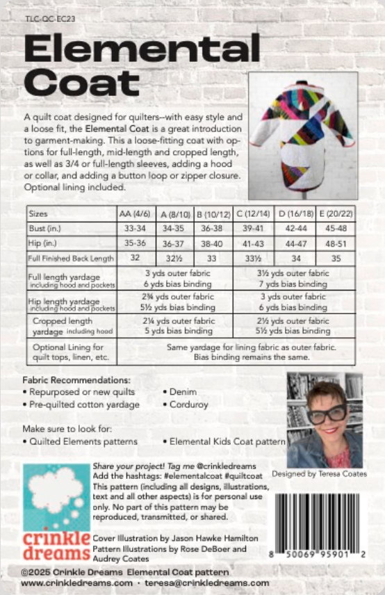 The Elemental Quilted Coat Pattern