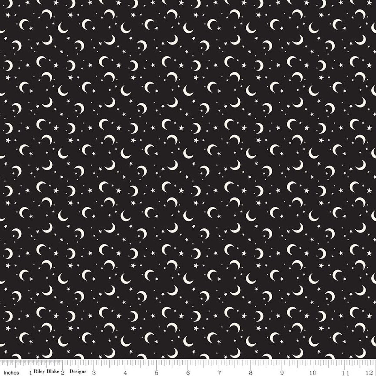 Frank and Friends Moons and Stars  in Glow in the Dark Black