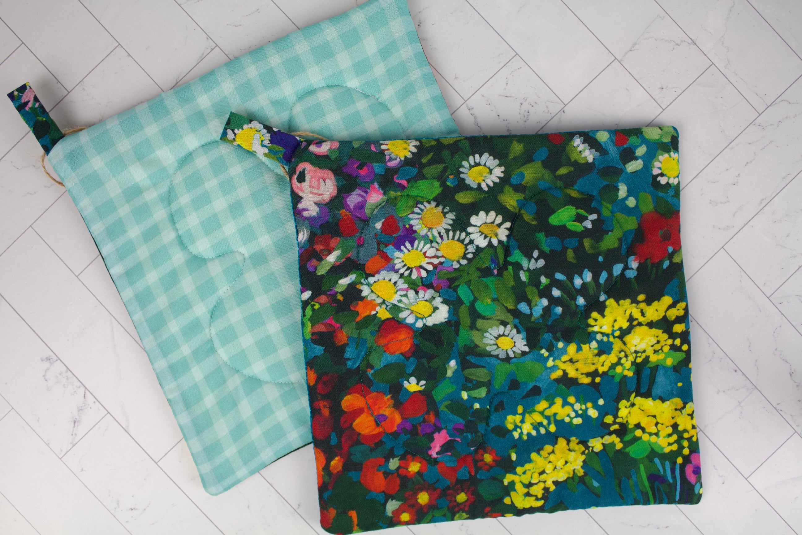 Floral Border Potholder