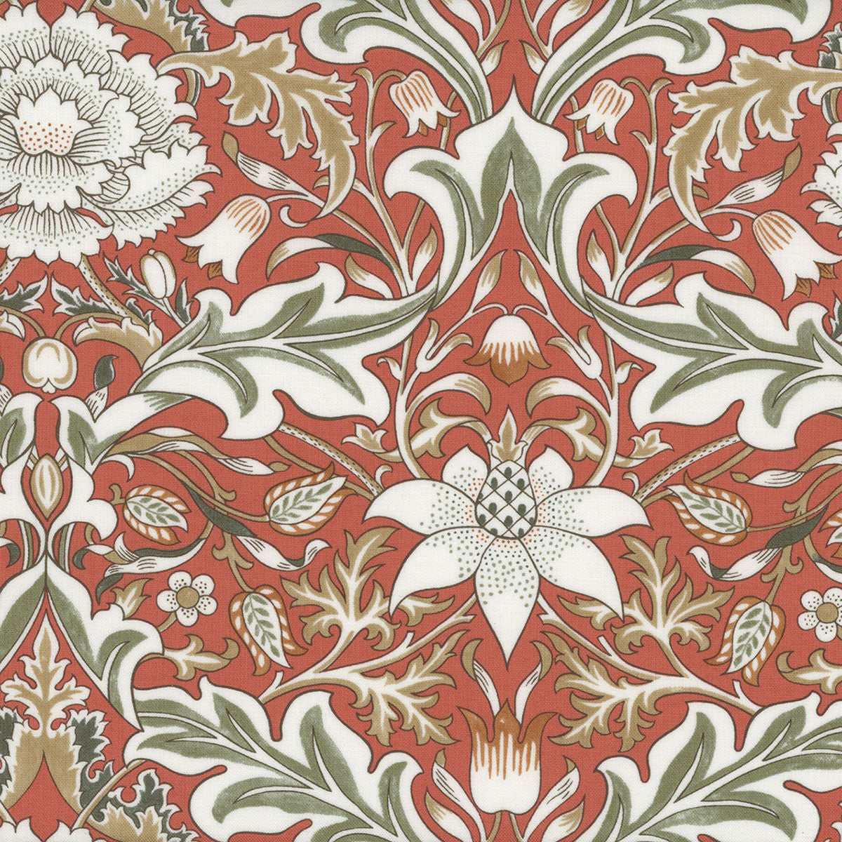 Severne Red by The Original Morris & Co Fabrics