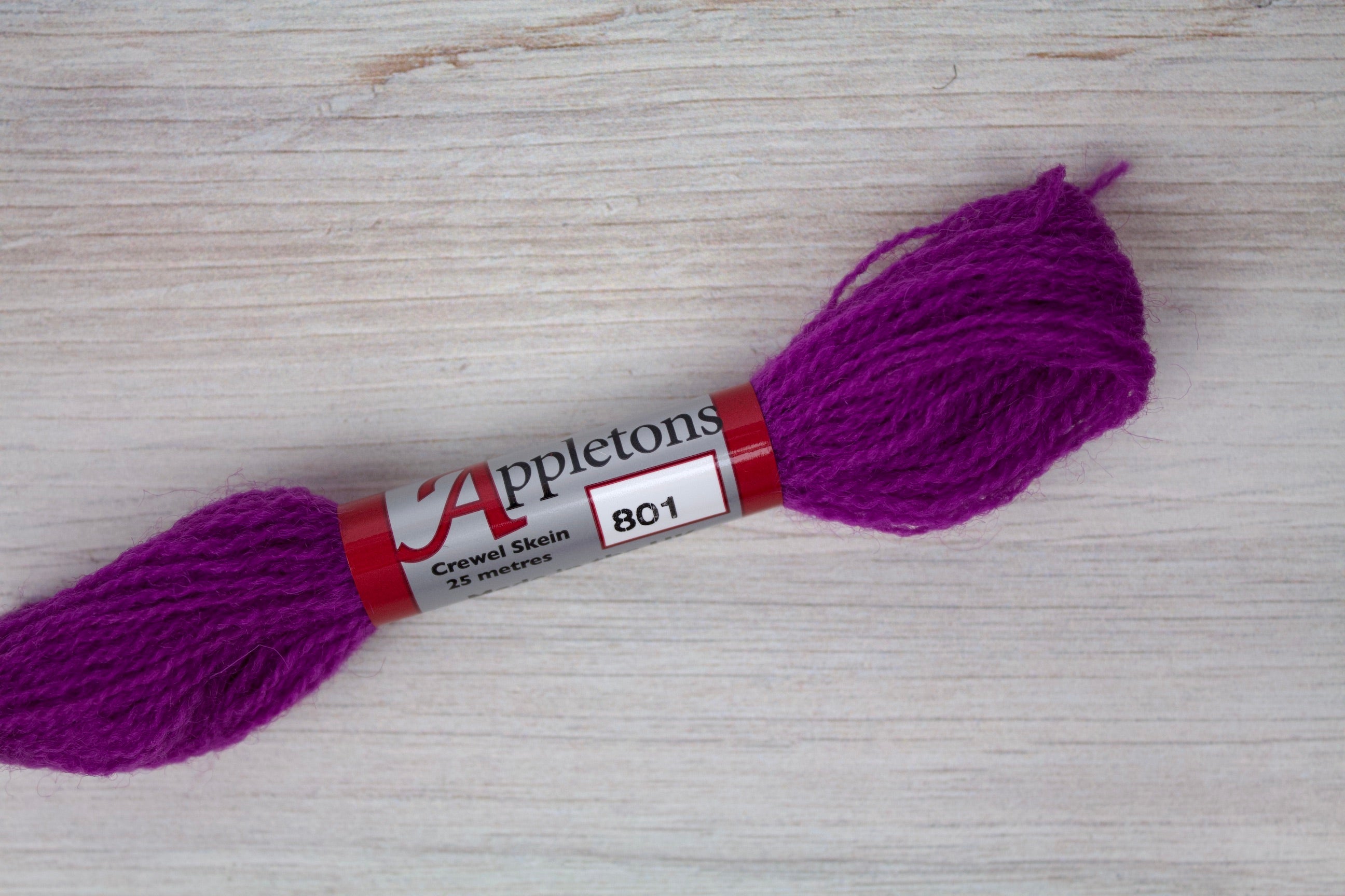 Individual Appletons Crewel Wool Skeins from the Fuchsia Colorway