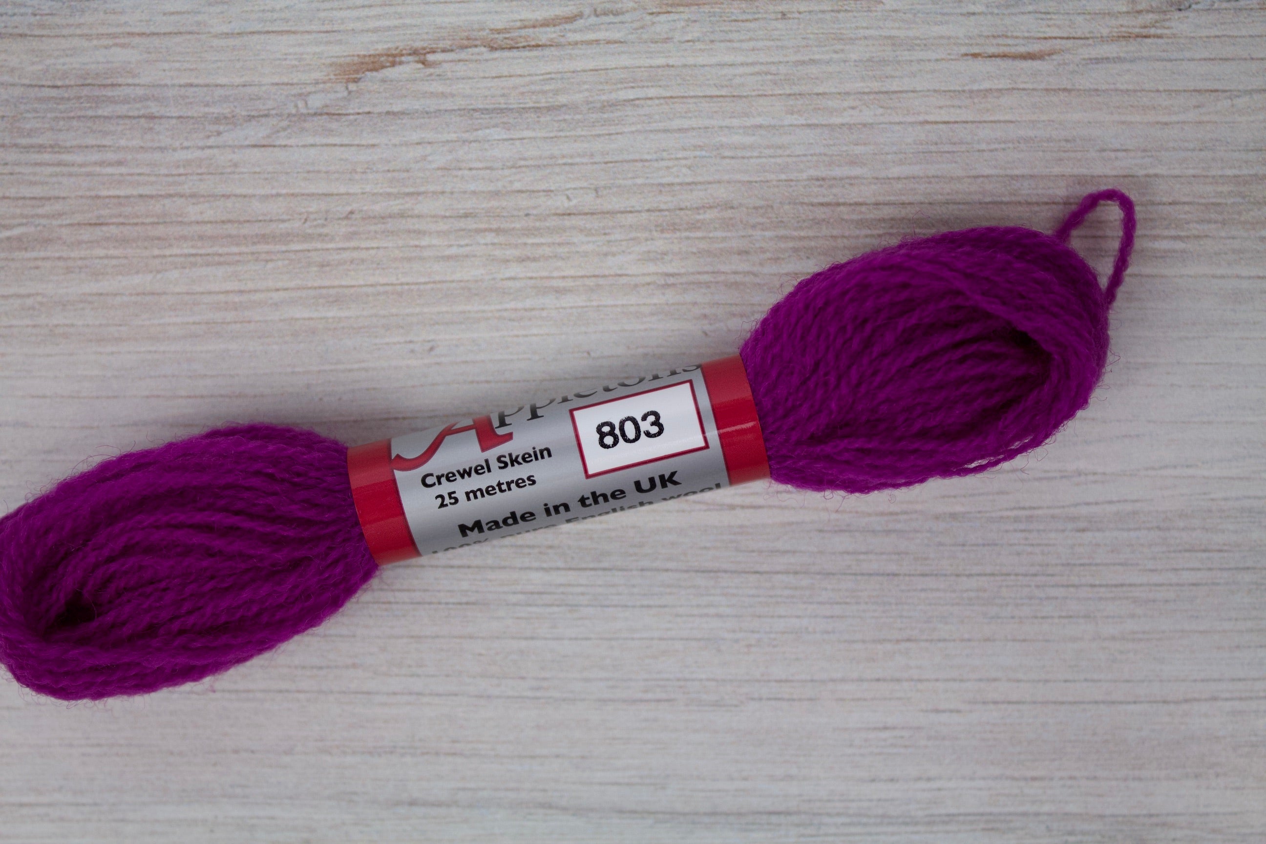 Individual Appletons Crewel Wool Skeins from the Fuchsia Colorway