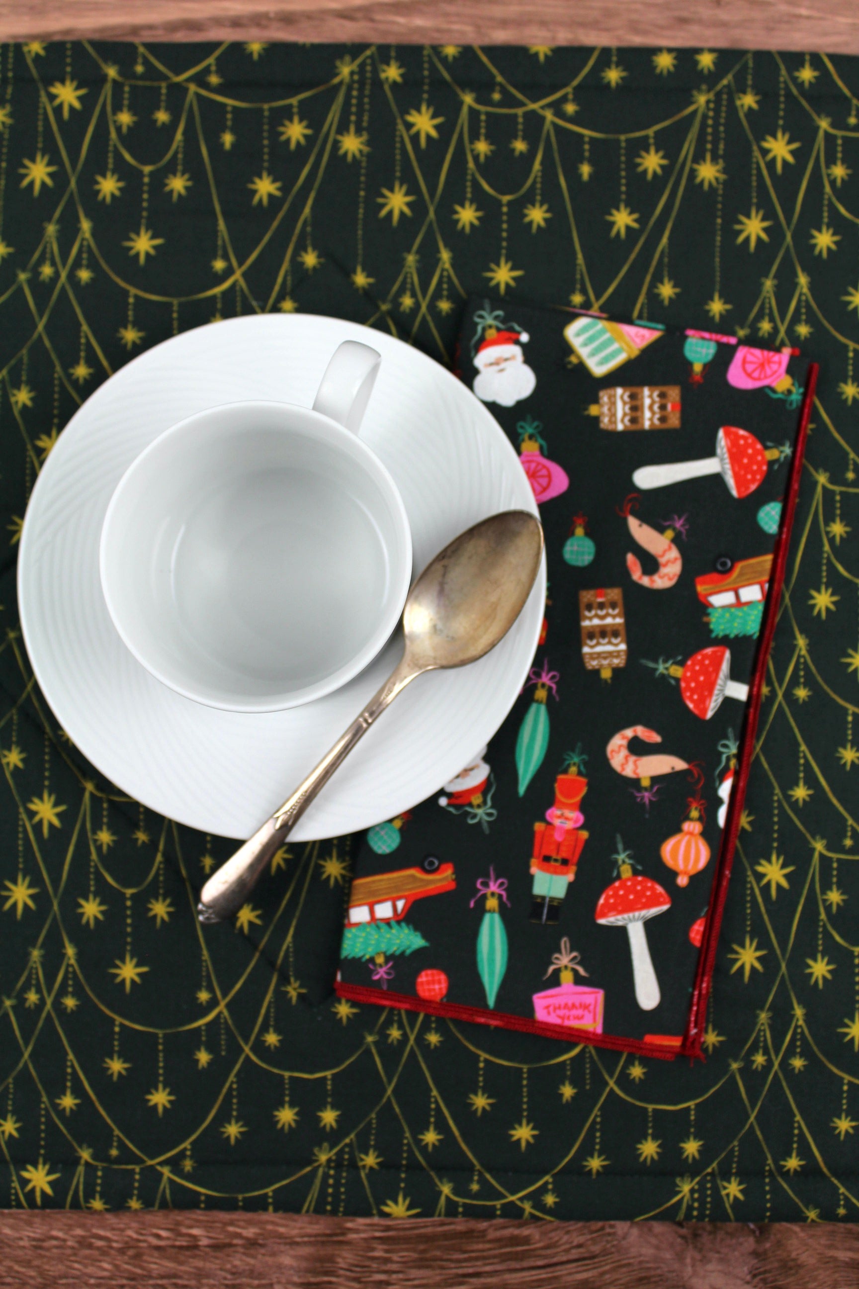 Vintage Ornaments Christmas Napkins