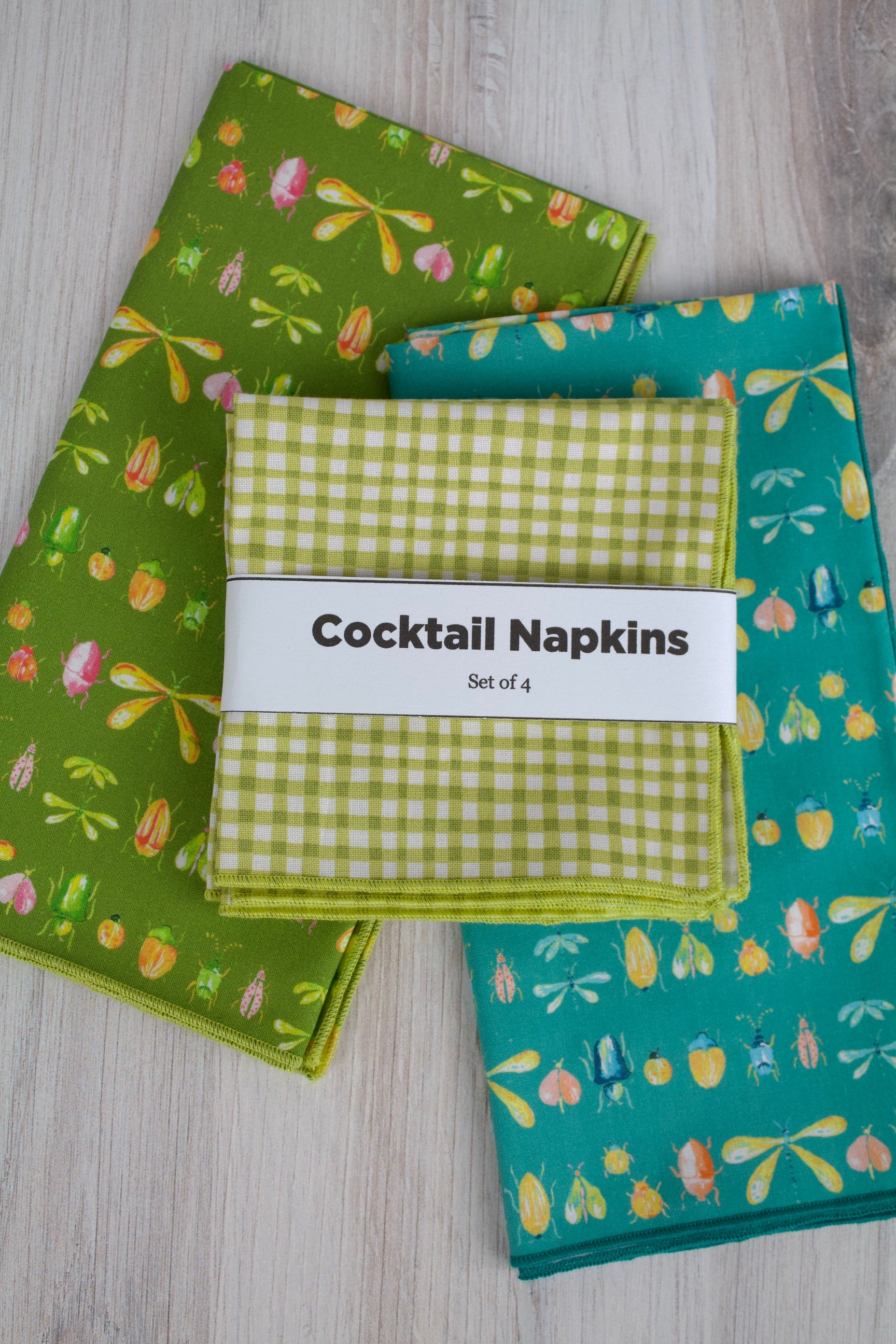 Gingham Kiwi Napkins