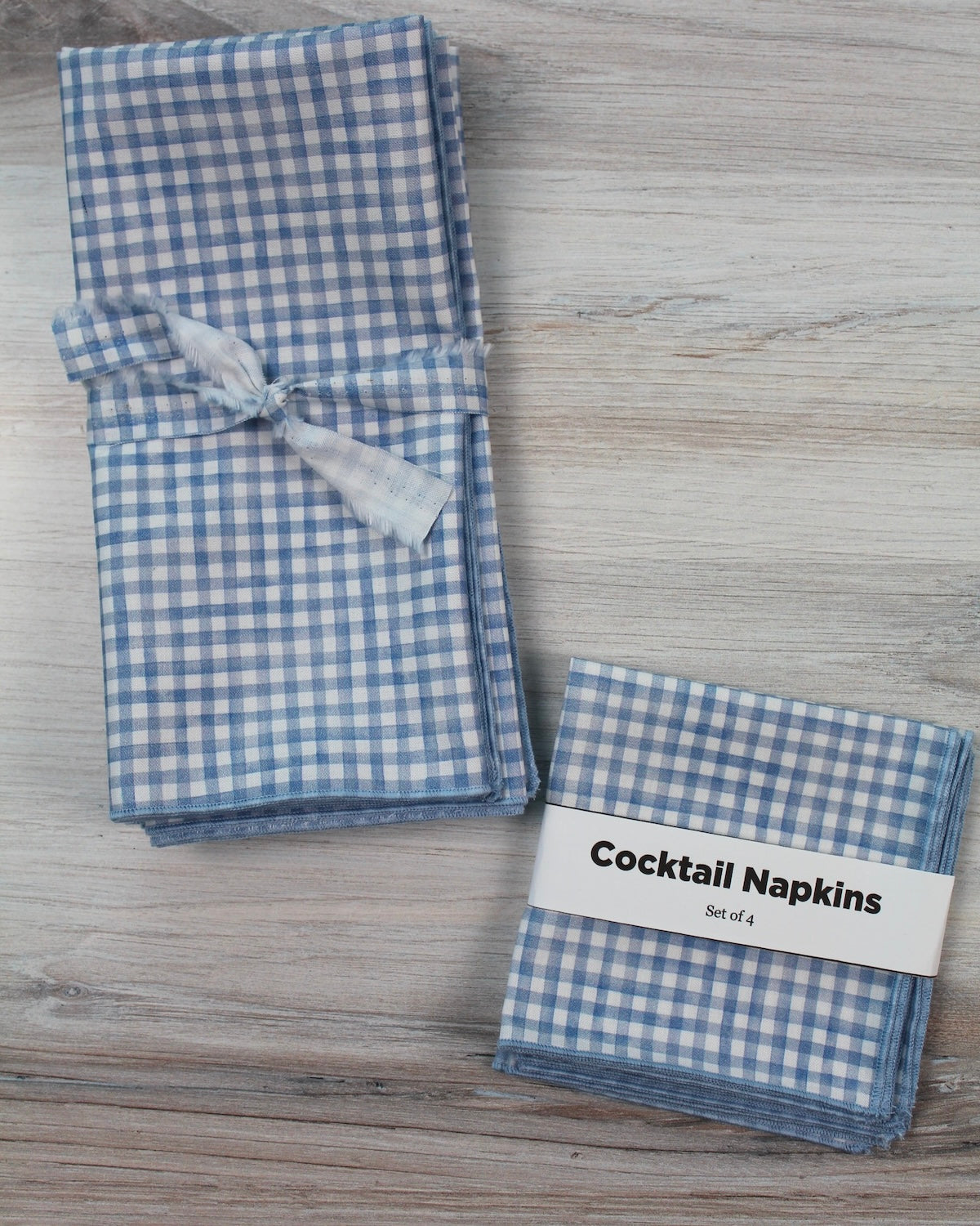 Gingham Sky Blue Napkins
