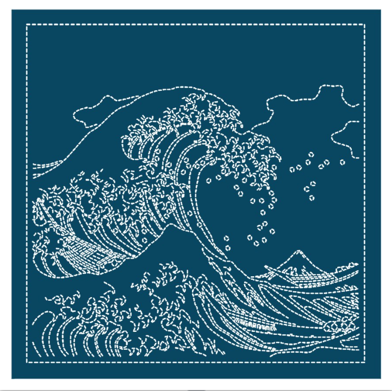 The Great Wave Sashiko Sampler