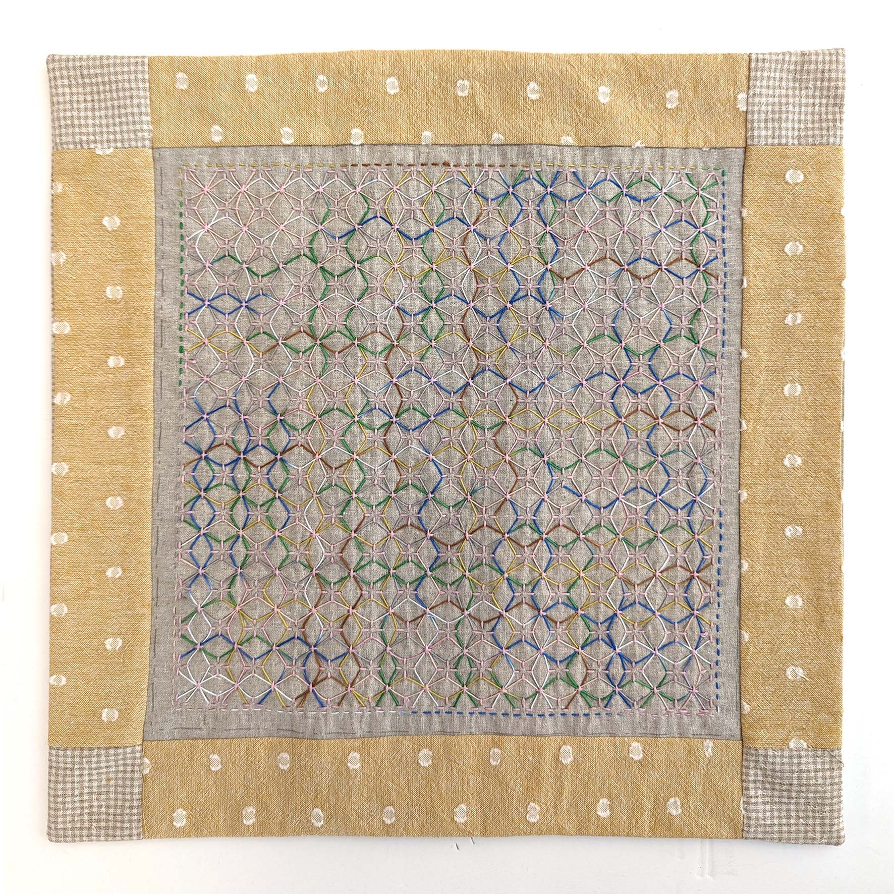 Hydrangea  Kuguri-Sashi Sashiko Sampler