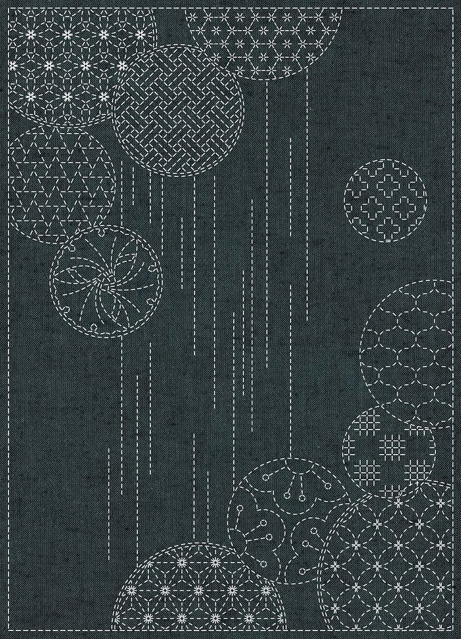 Windchimes Sashiko Panel Sampler