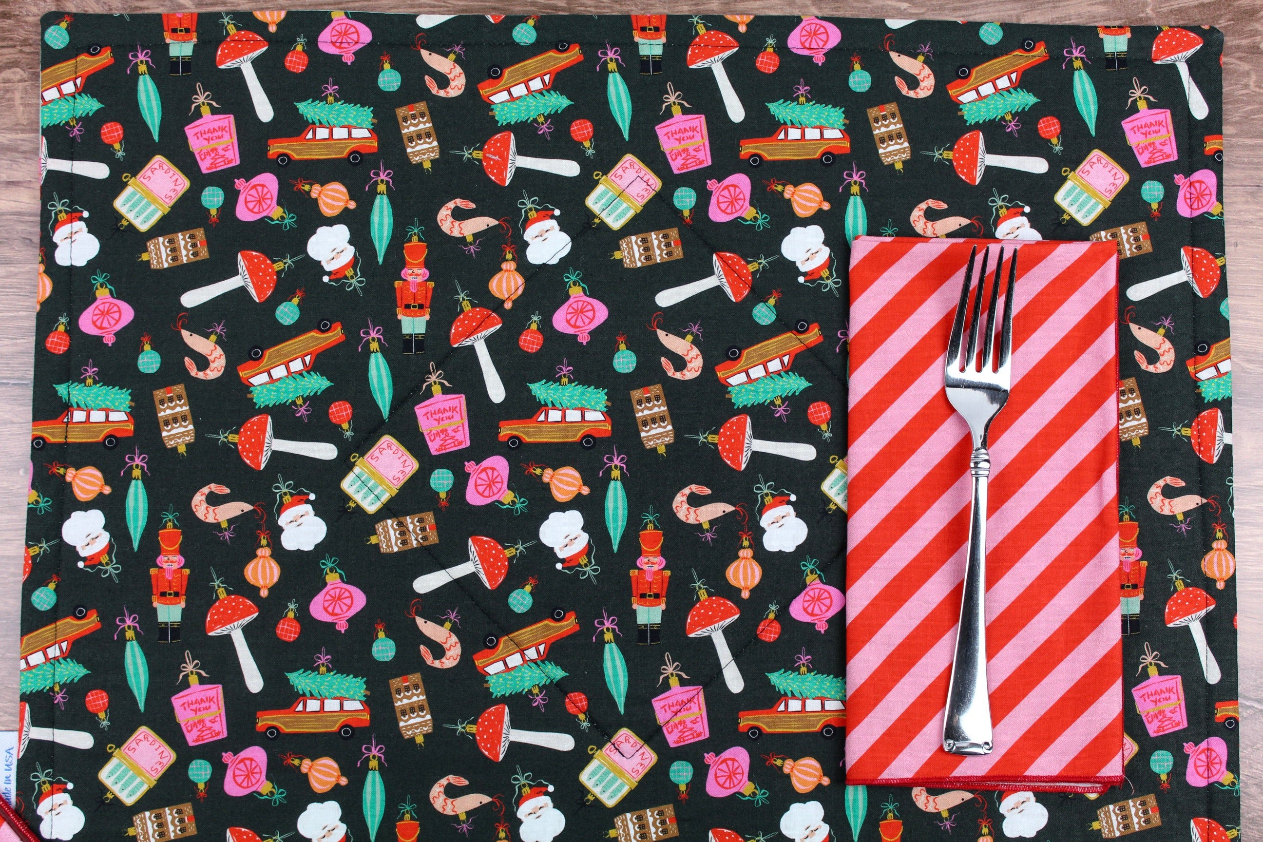 Holiday Toile Christmas Placemats