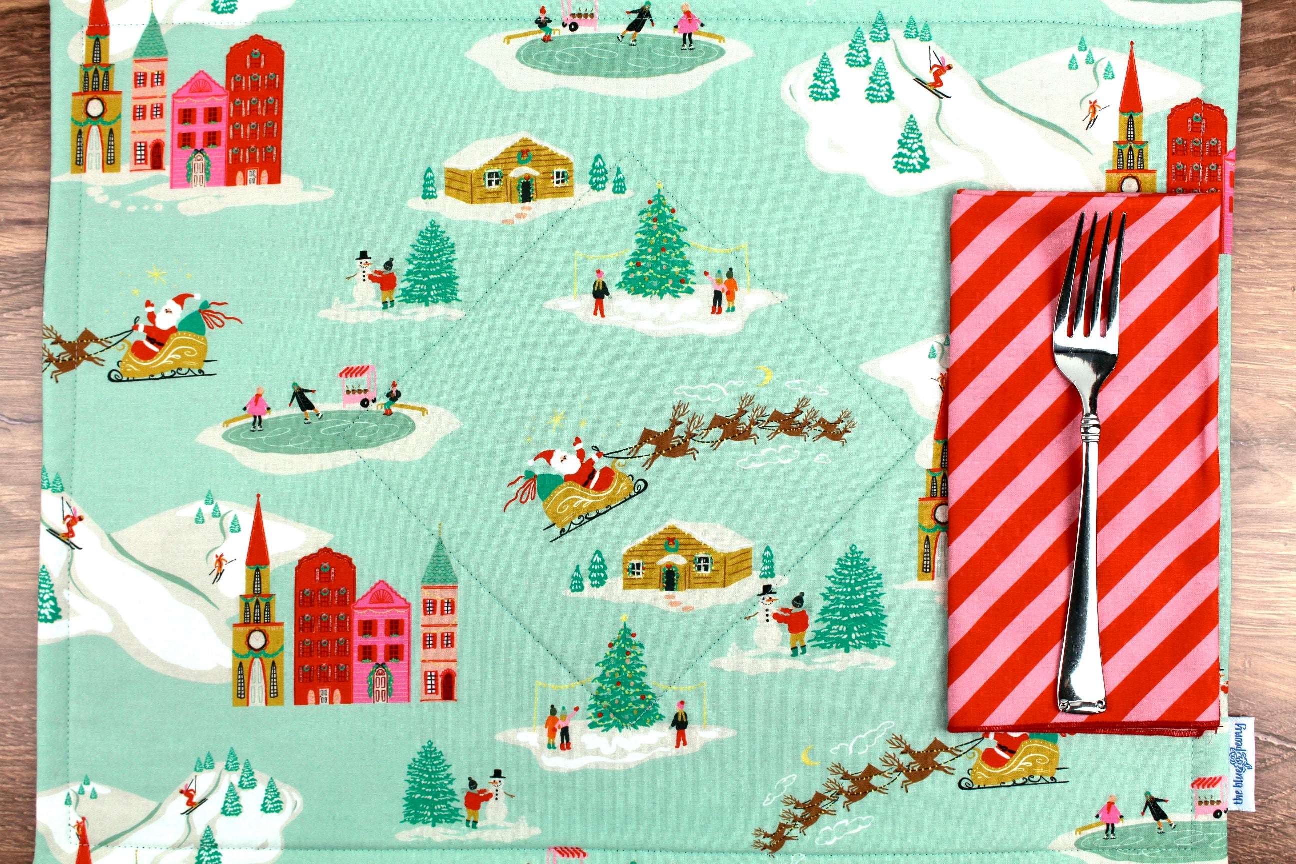 Holiday Toile Christmas Placemats