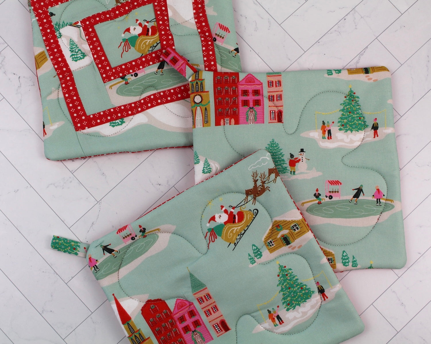 Holiday Toile Potholder