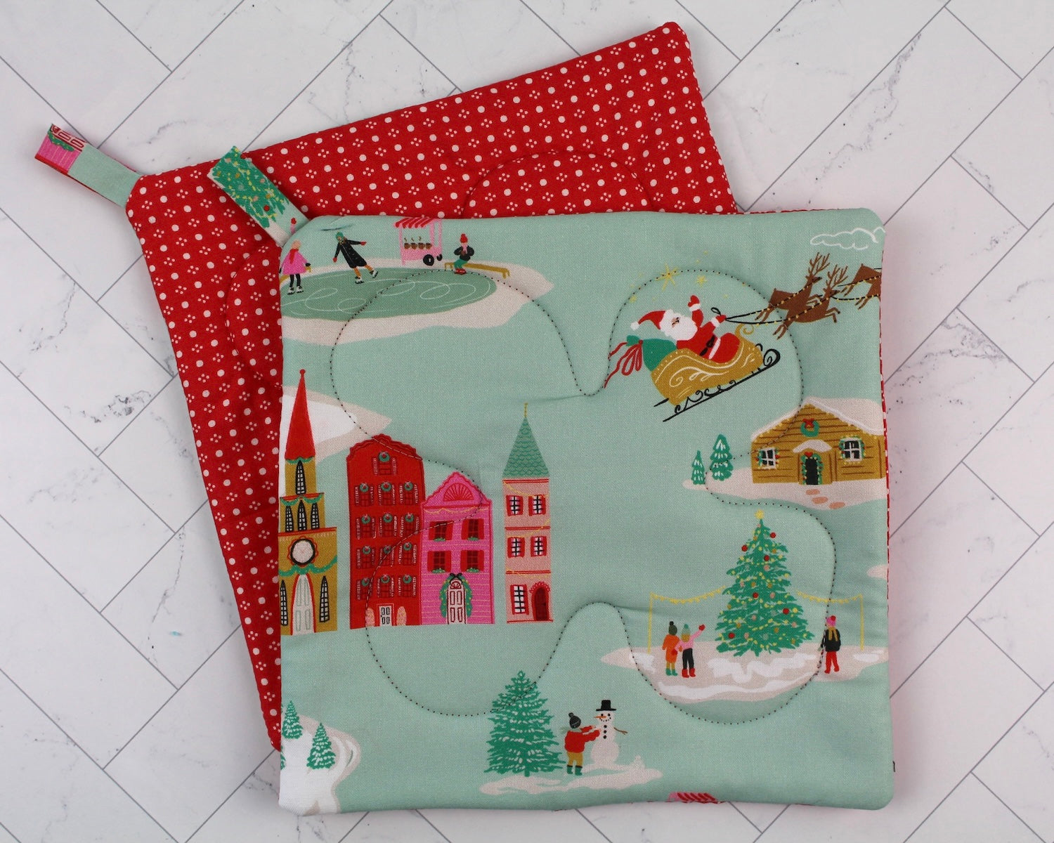 Holiday Toile Potholder