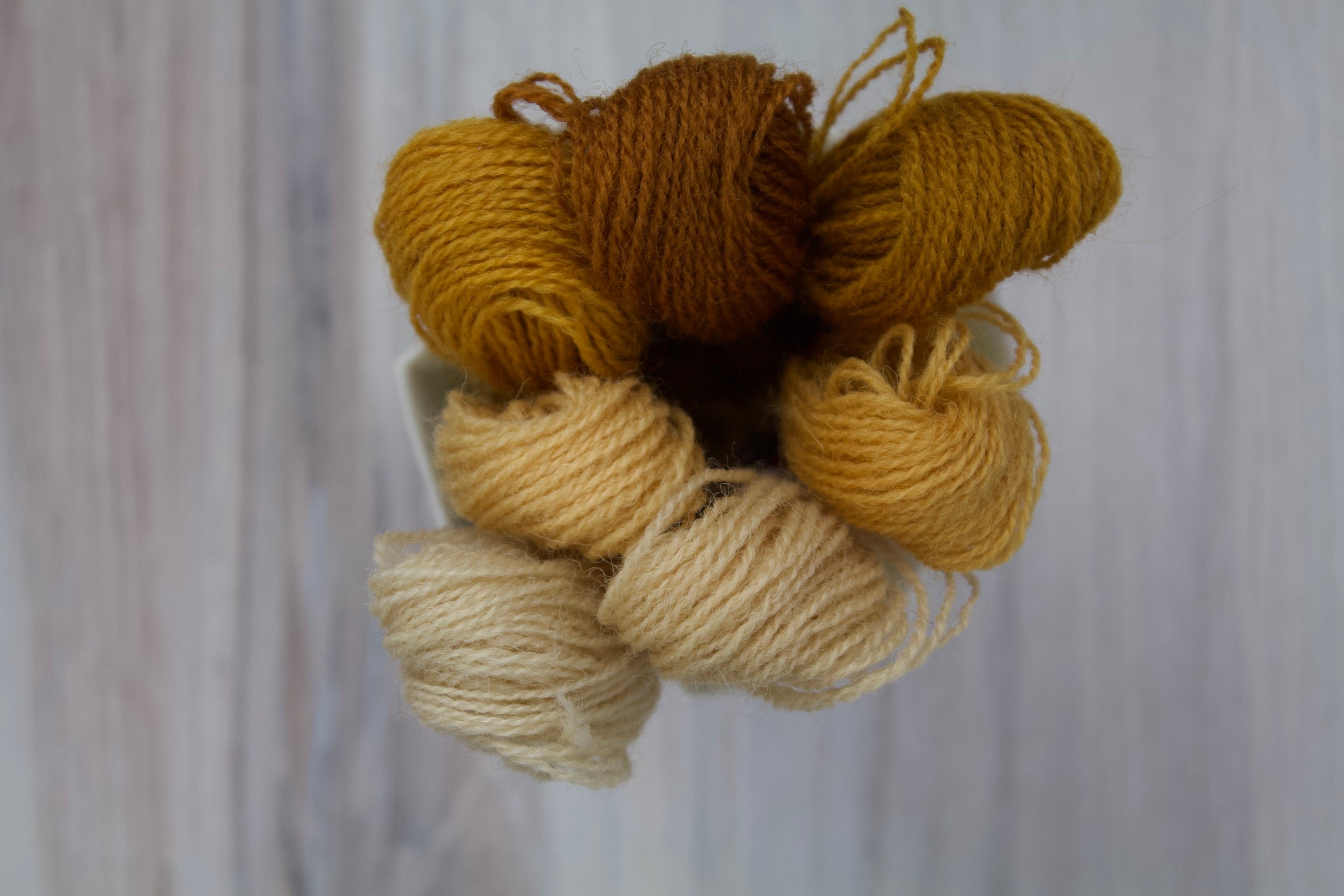 Individual Appletons Crewel Wool Skeins from the Honeysuckle Yellow Colorway