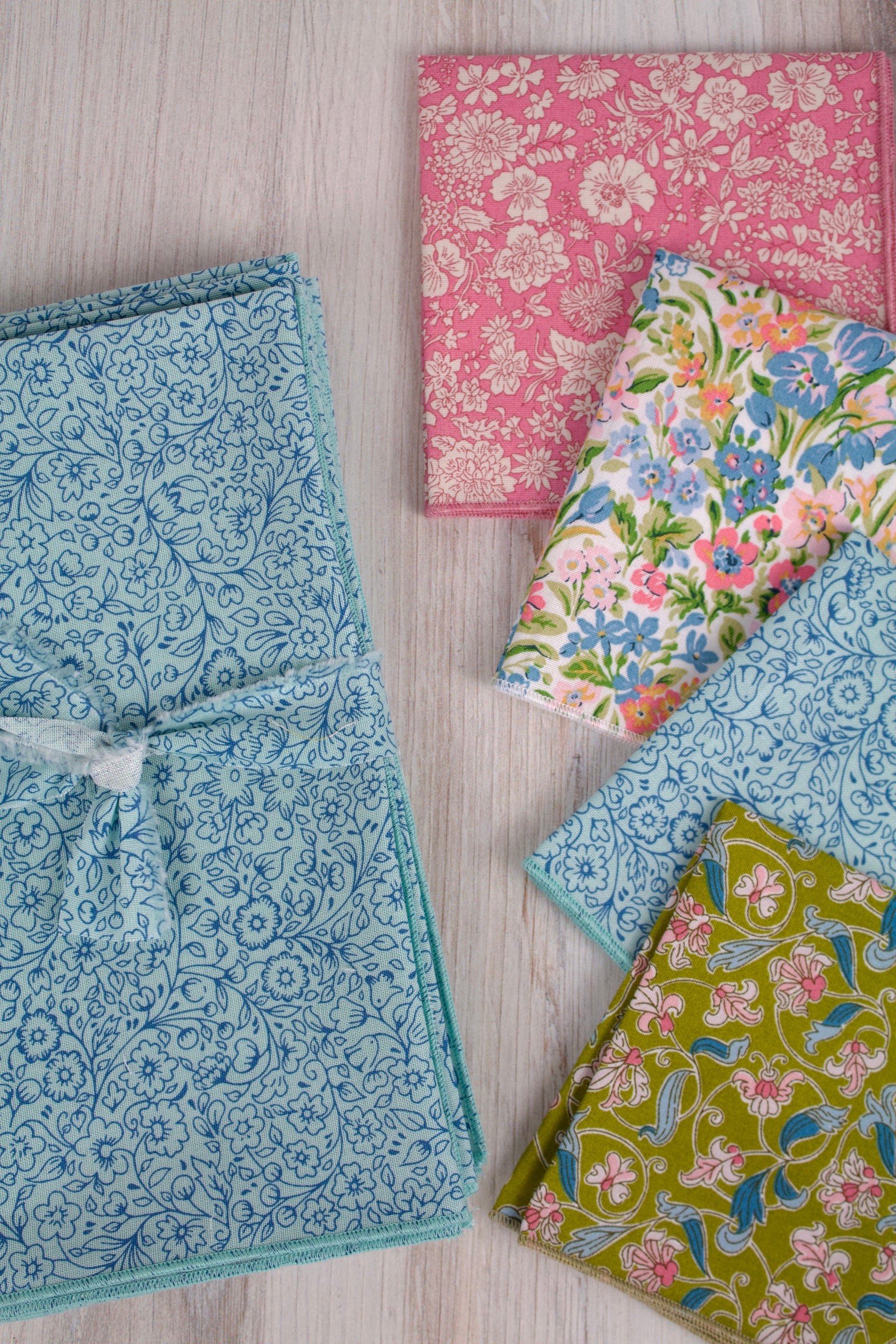 London Parks Pastel Cocktail Napkins (Liberty of London Fabric)