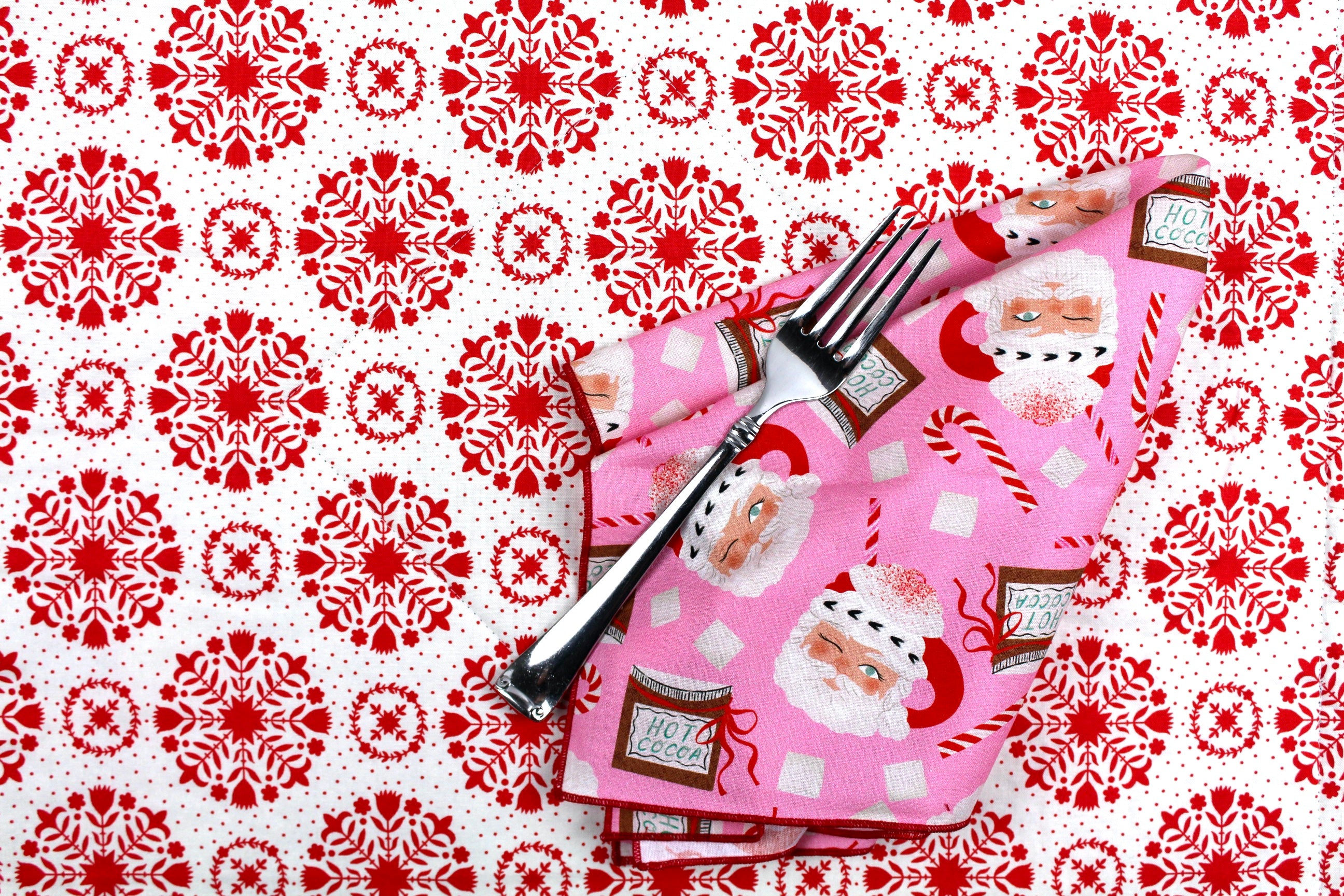 Vintage Santa Mug Christmas Napkins