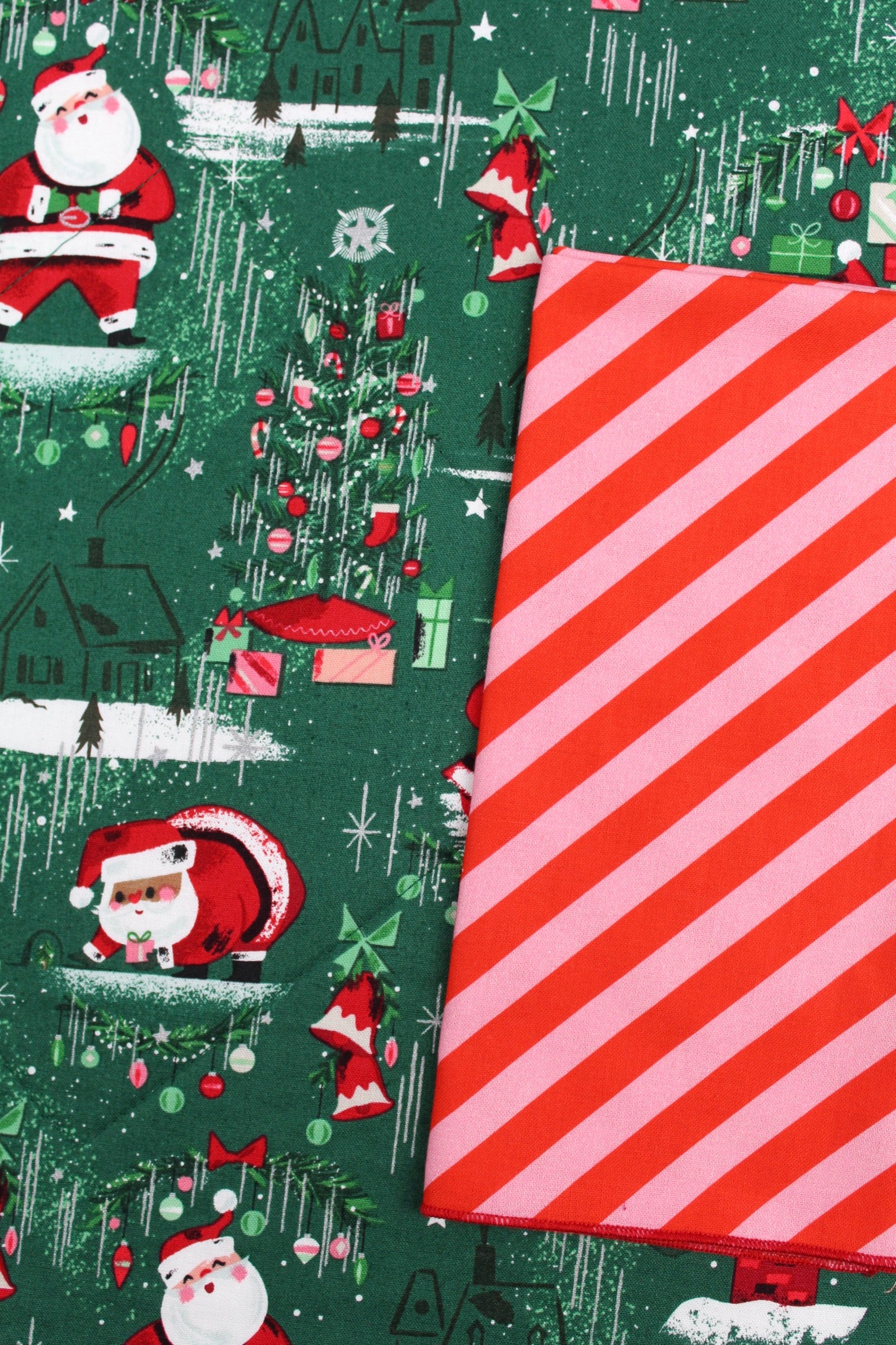 Pink and Red Candy Cane Stripe Napkins