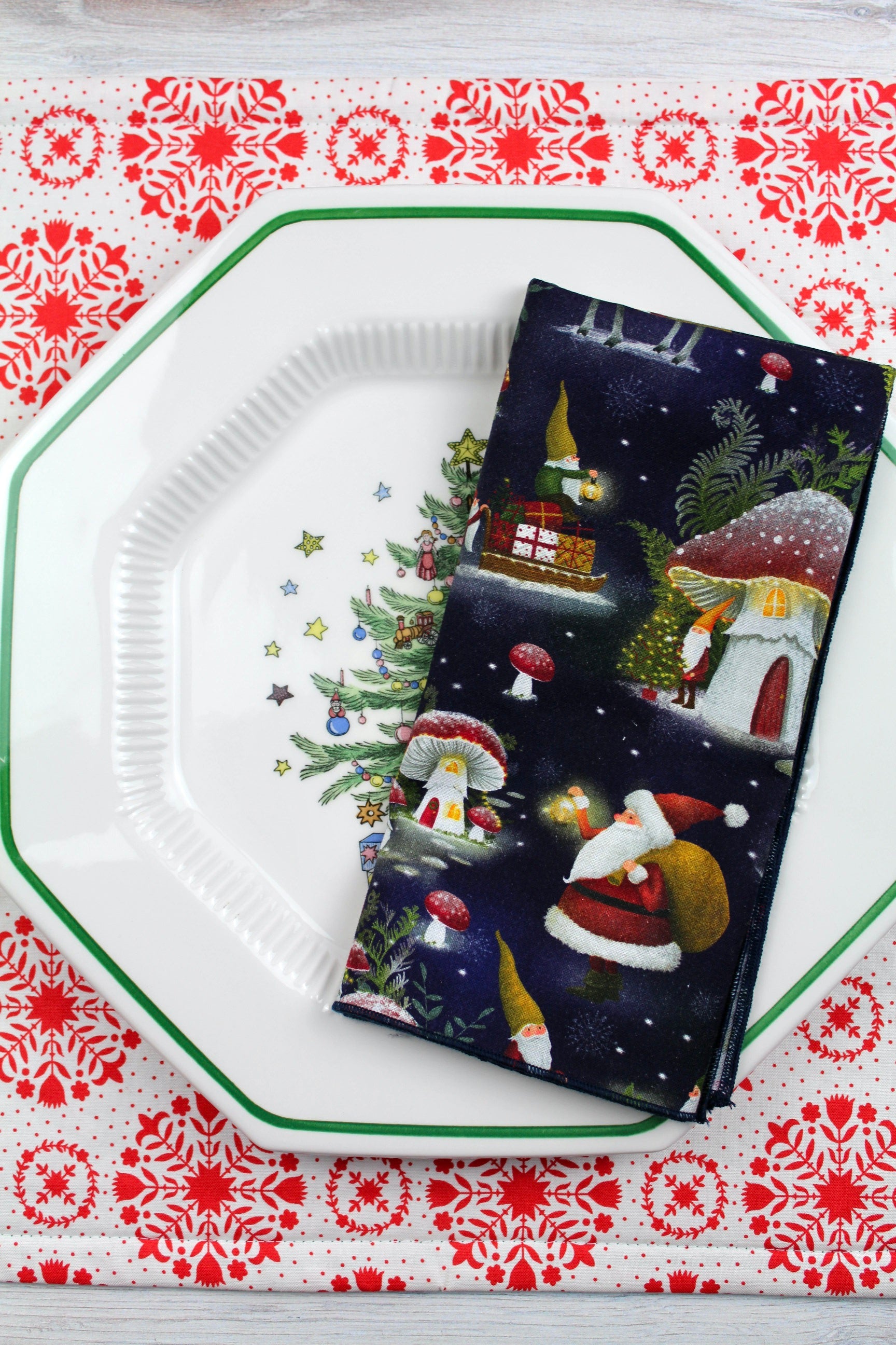 Gnome Village Christmas Napkins