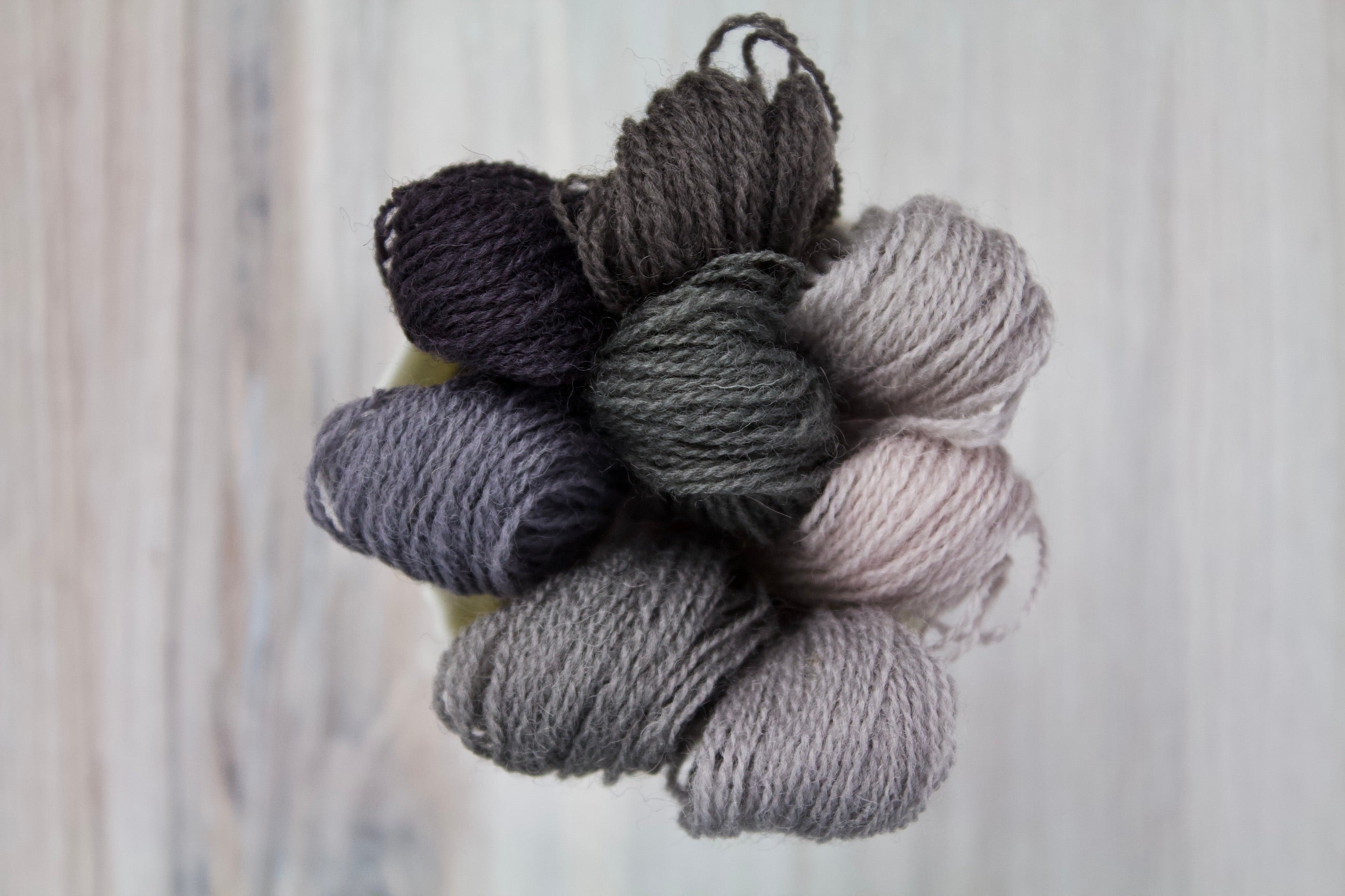 Individual Appletons Crewel Wool Skeins from the Iron Grey Colorway