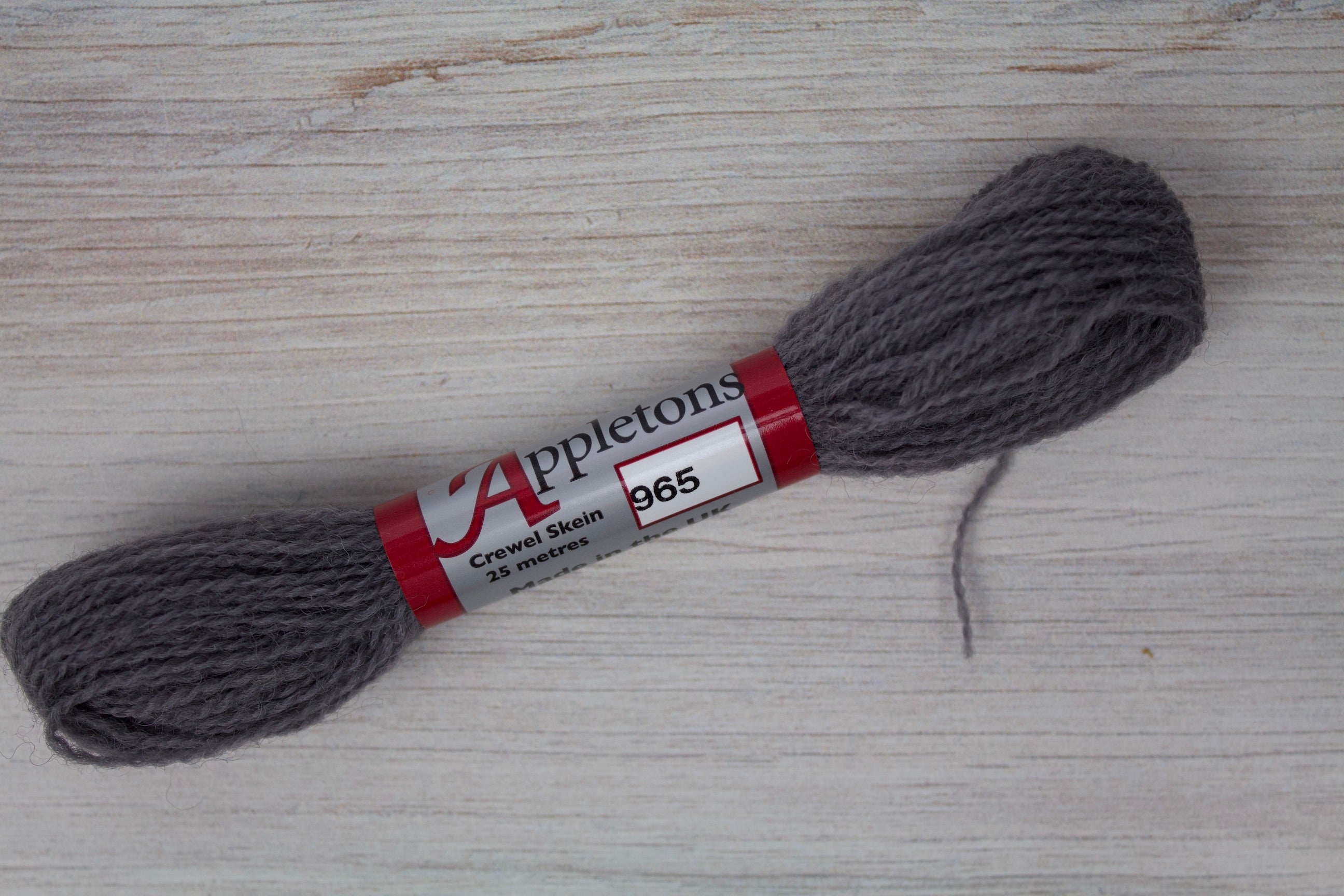 Individual Appletons Crewel Wool Skeins from the Iron Grey Colorway