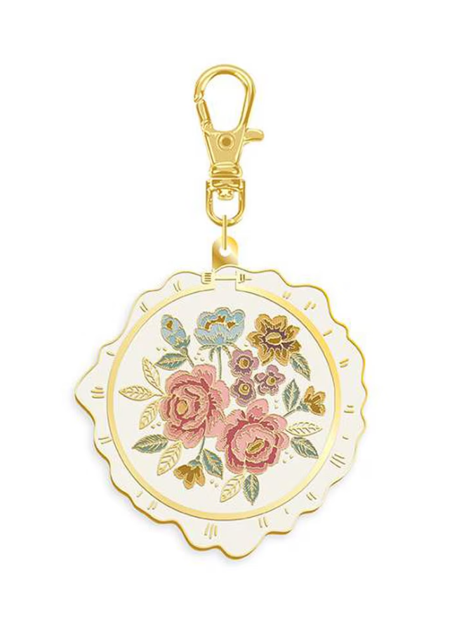 Jane Austen Embroidery Hoop Enamel Charm