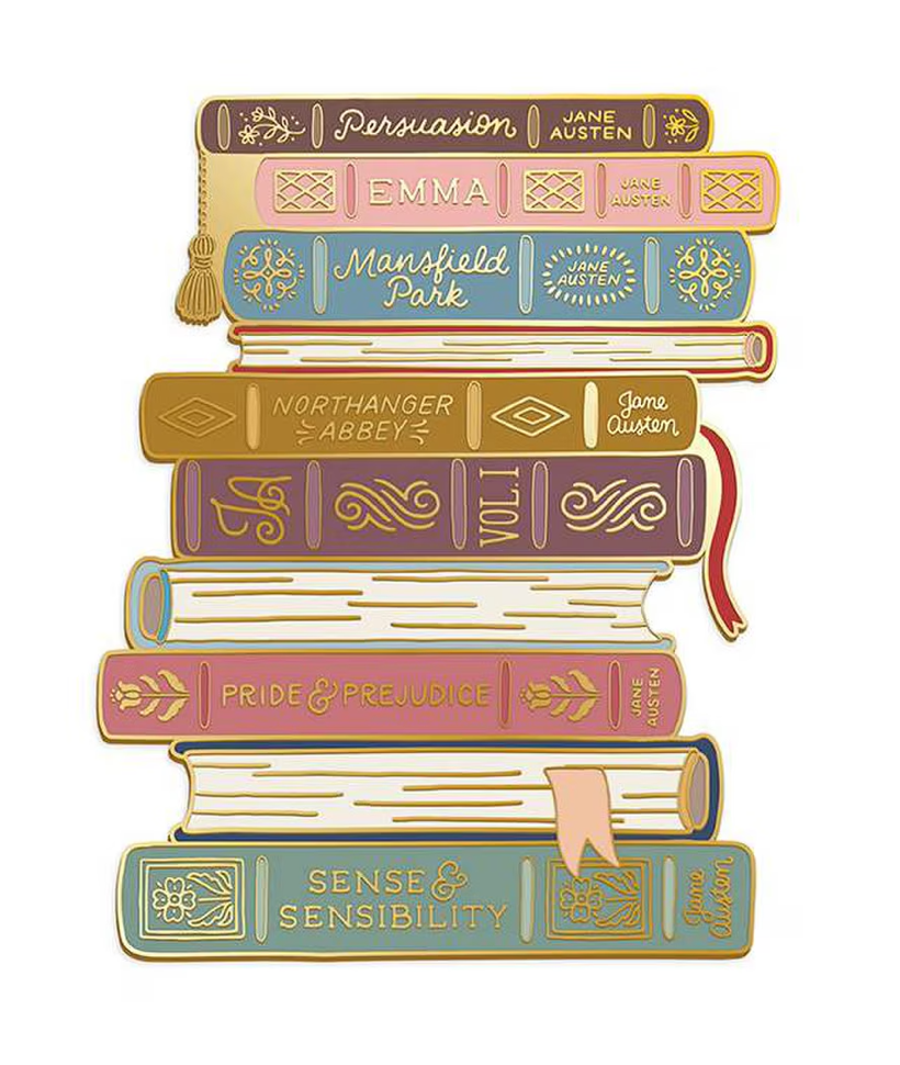 Jane Austen Stacked Books Needle Minder