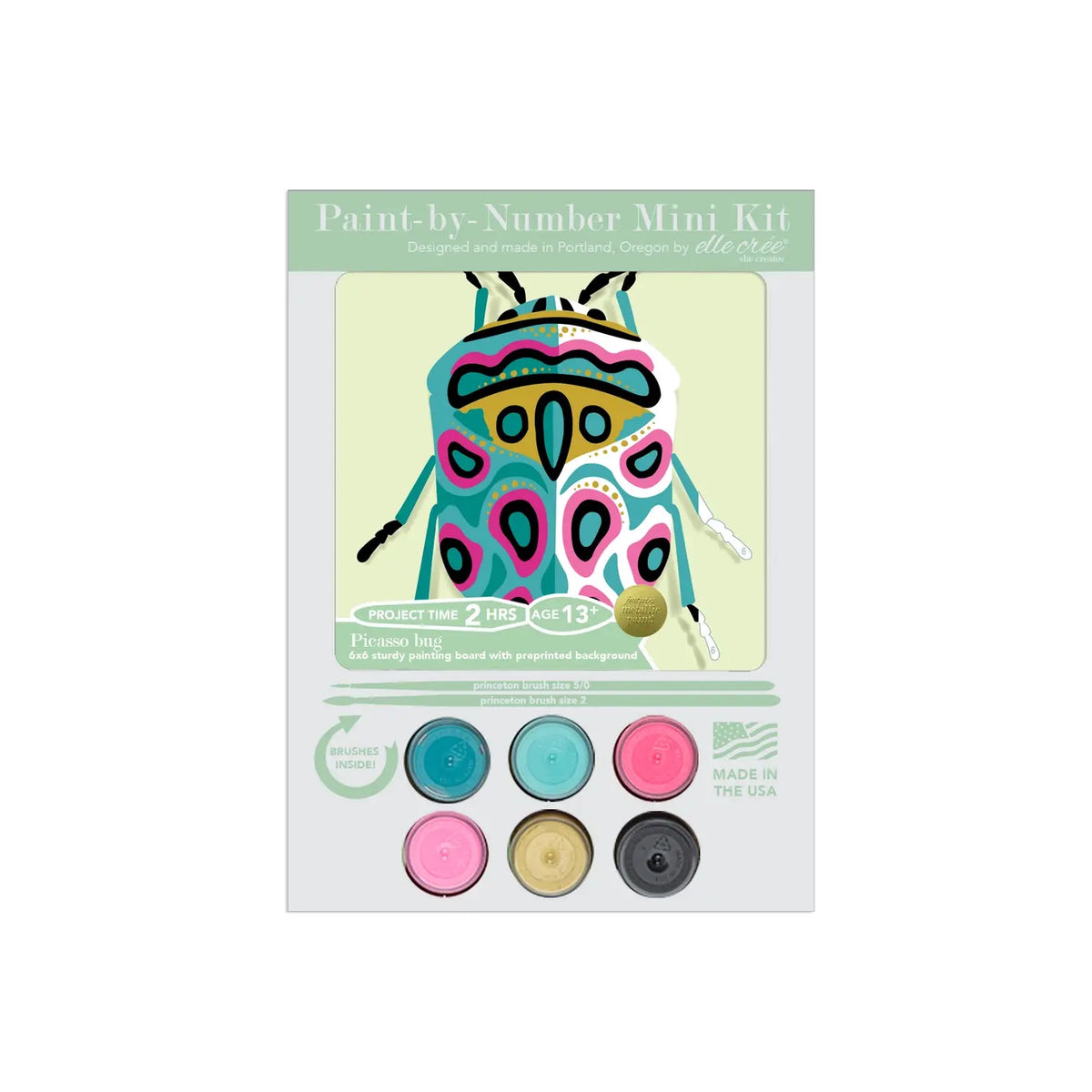 KIDS MINI Picasso Bug Paint-by-Number Kit — The Blue Peony