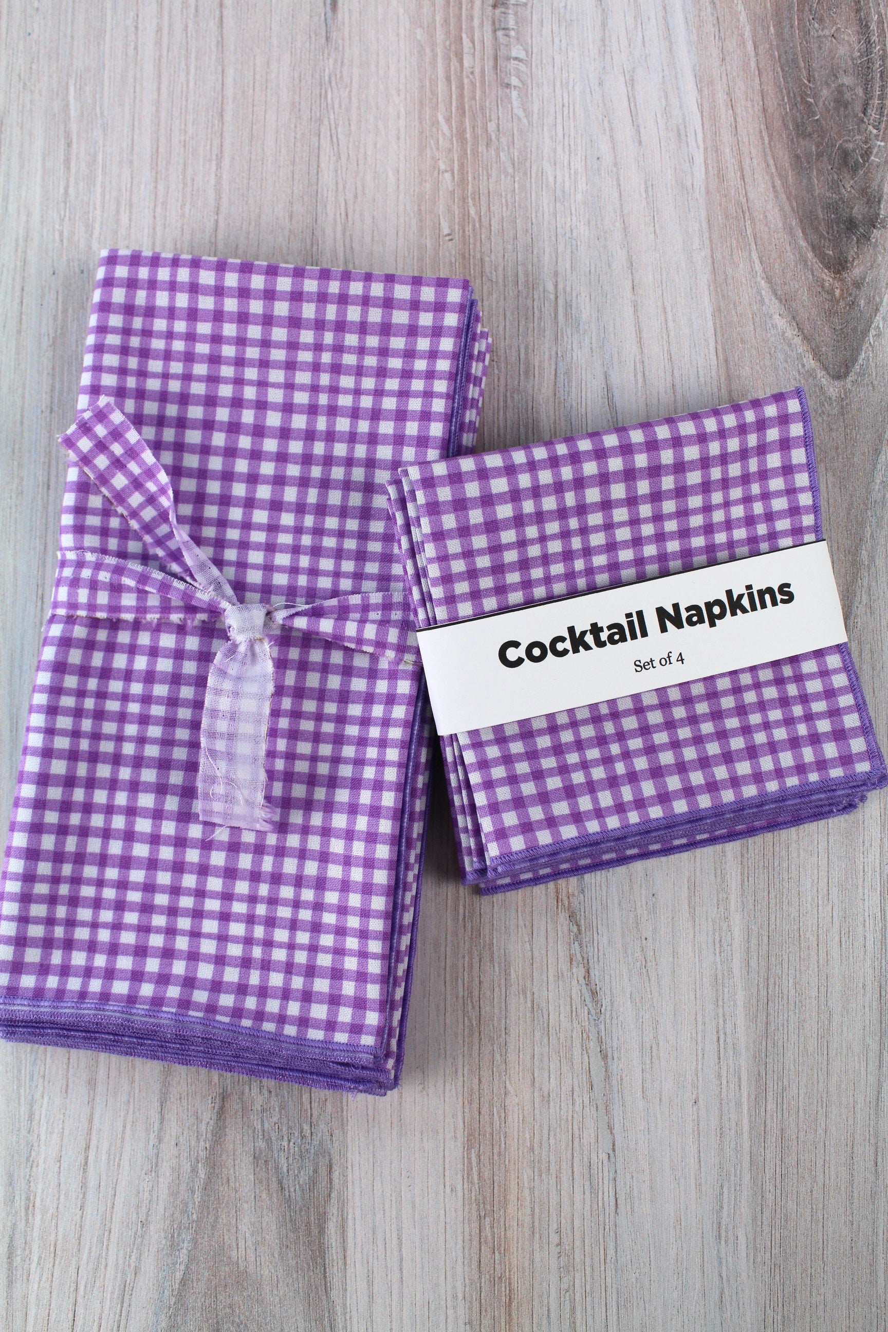 Lavender Gingham Napkins