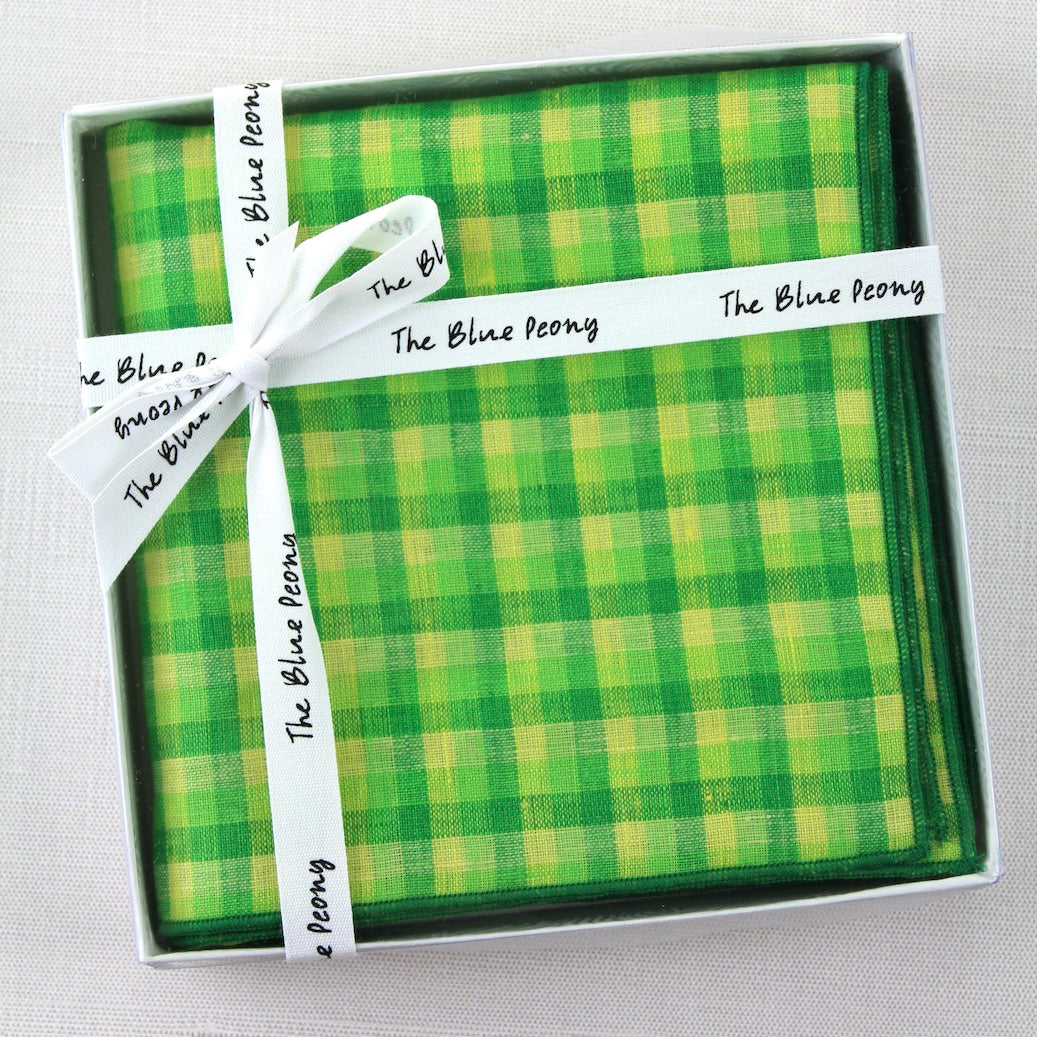 Lemon Lime Italian Linen Kerchief
