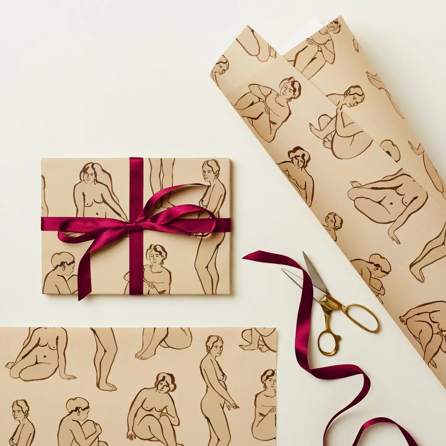 Nudes Patterned Wrapping Paper (2 colors available)