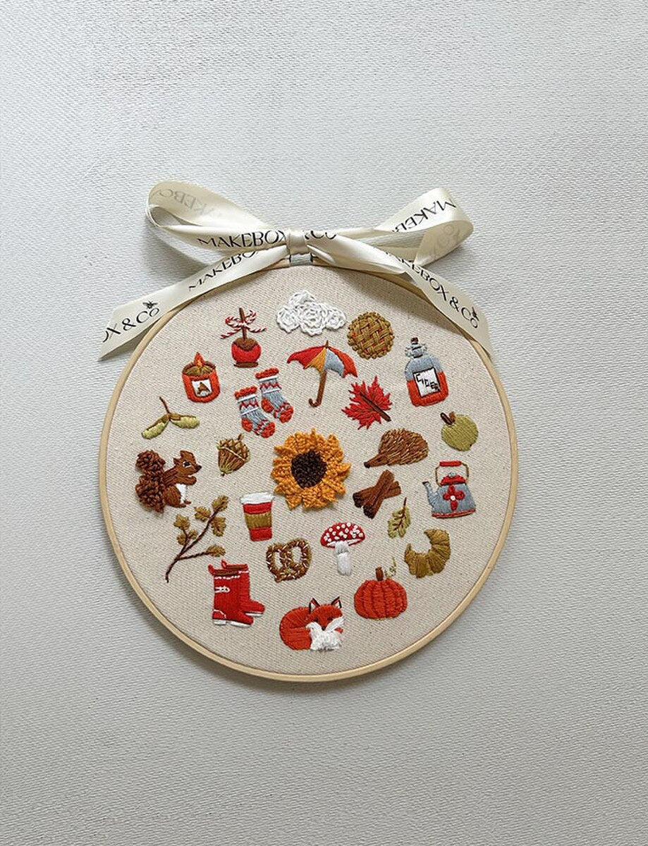Autumn Stitches Embroidery Kit by Makebox & Co.