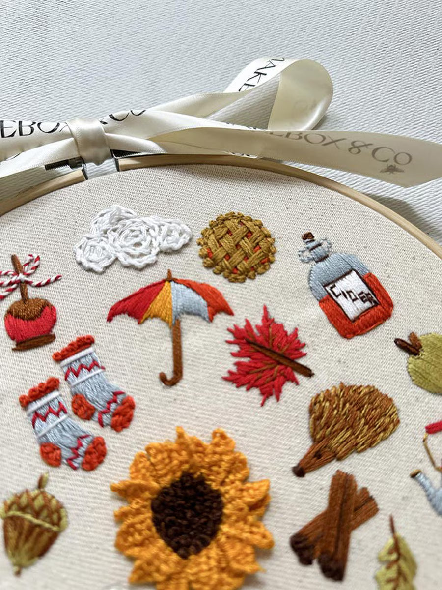 Autumn Stitches Embroidery Kit by Makebox & Co.
