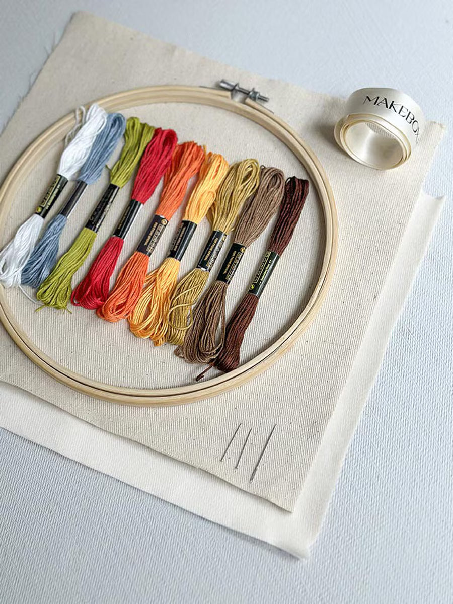 Autumn Stitches Embroidery Kit by Makebox & Co.