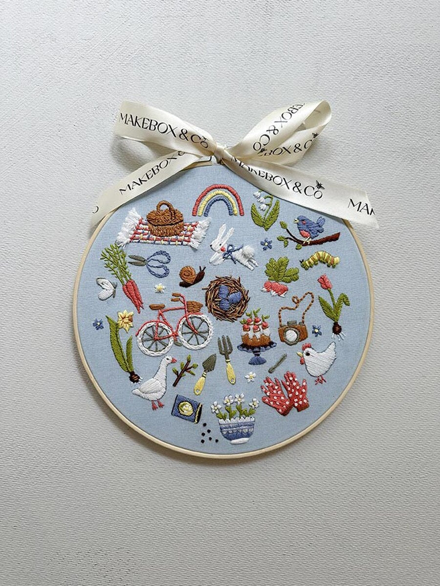 Spring Stitches Embroidery Kit by Makebox & Co.