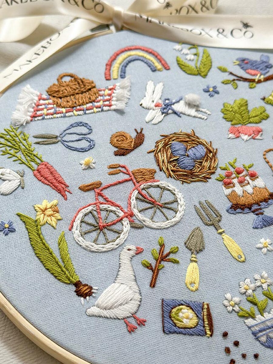 Spring Stitches Embroidery Kit by Makebox & Co.