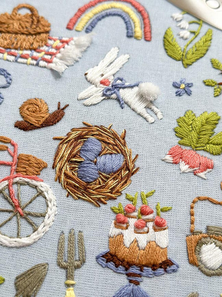 Spring Stitches Embroidery Kit by Makebox & Co.