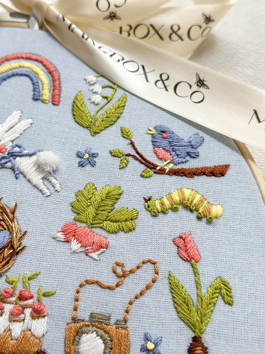 Spring Stitches Embroidery Kit by Makebox & Co.