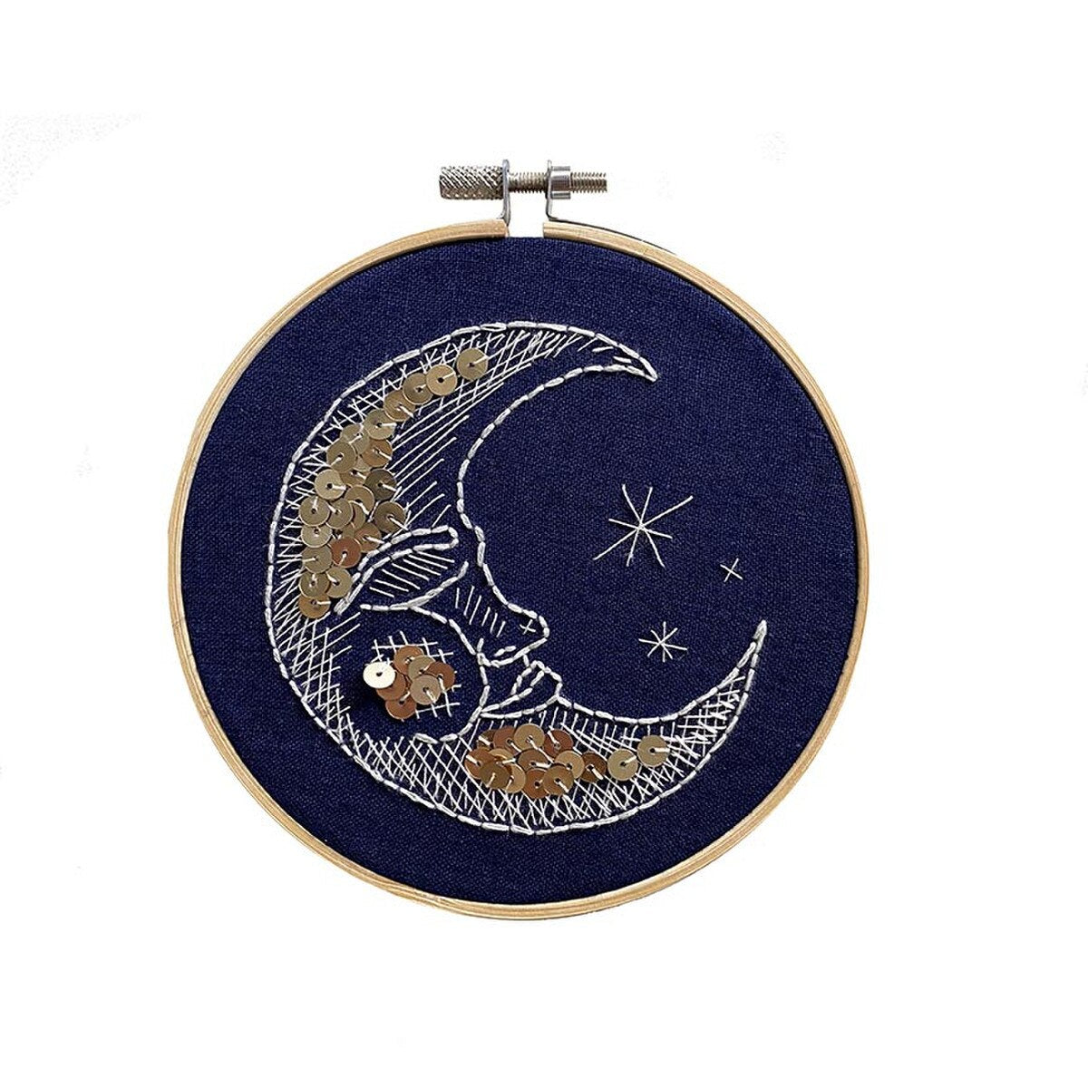 The Moth and Moon Duo Embroidery Kit by Makebox & Co.