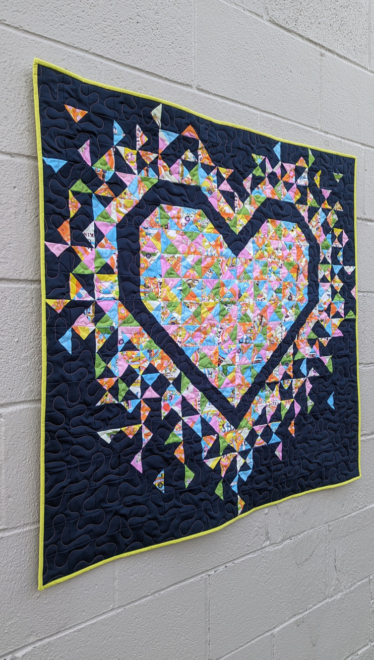 Imploding Heart Quilt Mini Exploding Heart Quilt Pattern — The Blue Peony