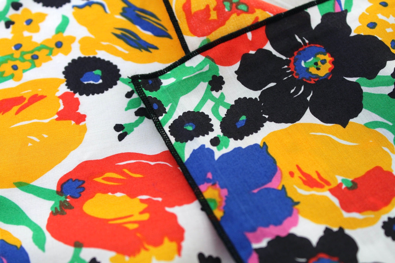 Mariana's Bouquet Liberty Tana Lawn™ Kerchief in Matisse Black