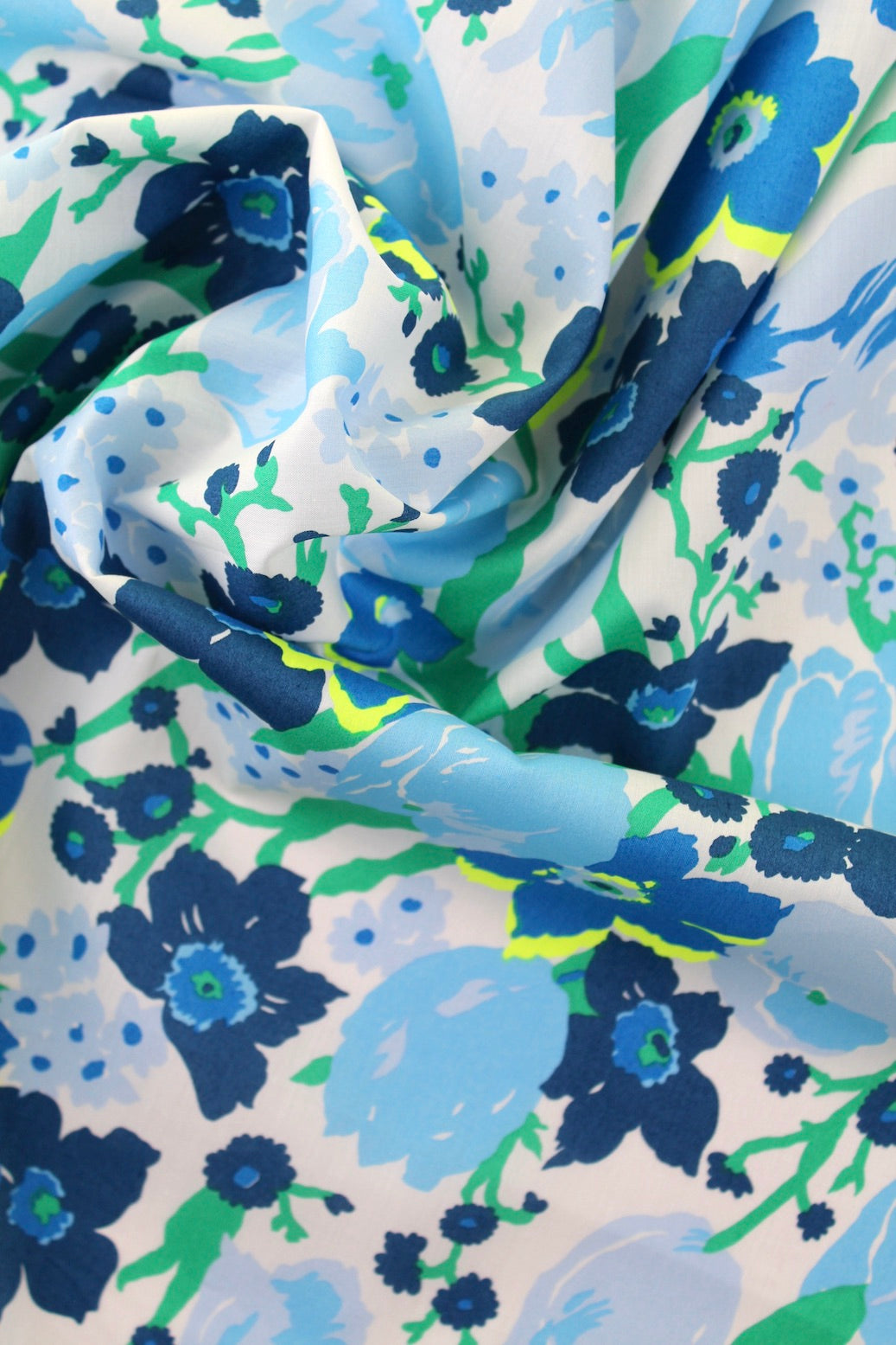 Mariana's Bouquet Liberty Tana Lawn™ Kerchief in Electric Blue