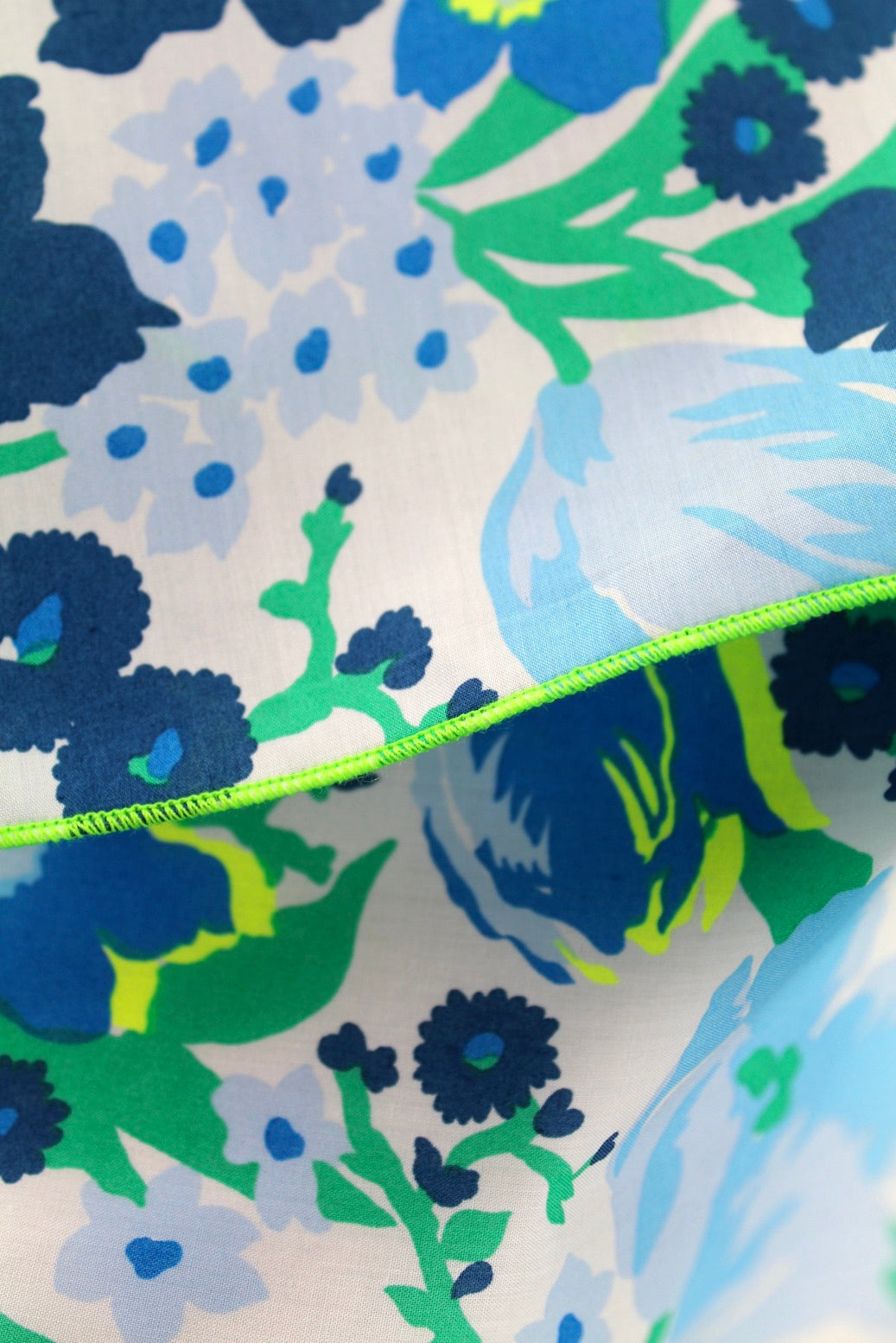 Mariana's Bouquet Liberty Tana Lawn™ Kerchief in Electric Blue