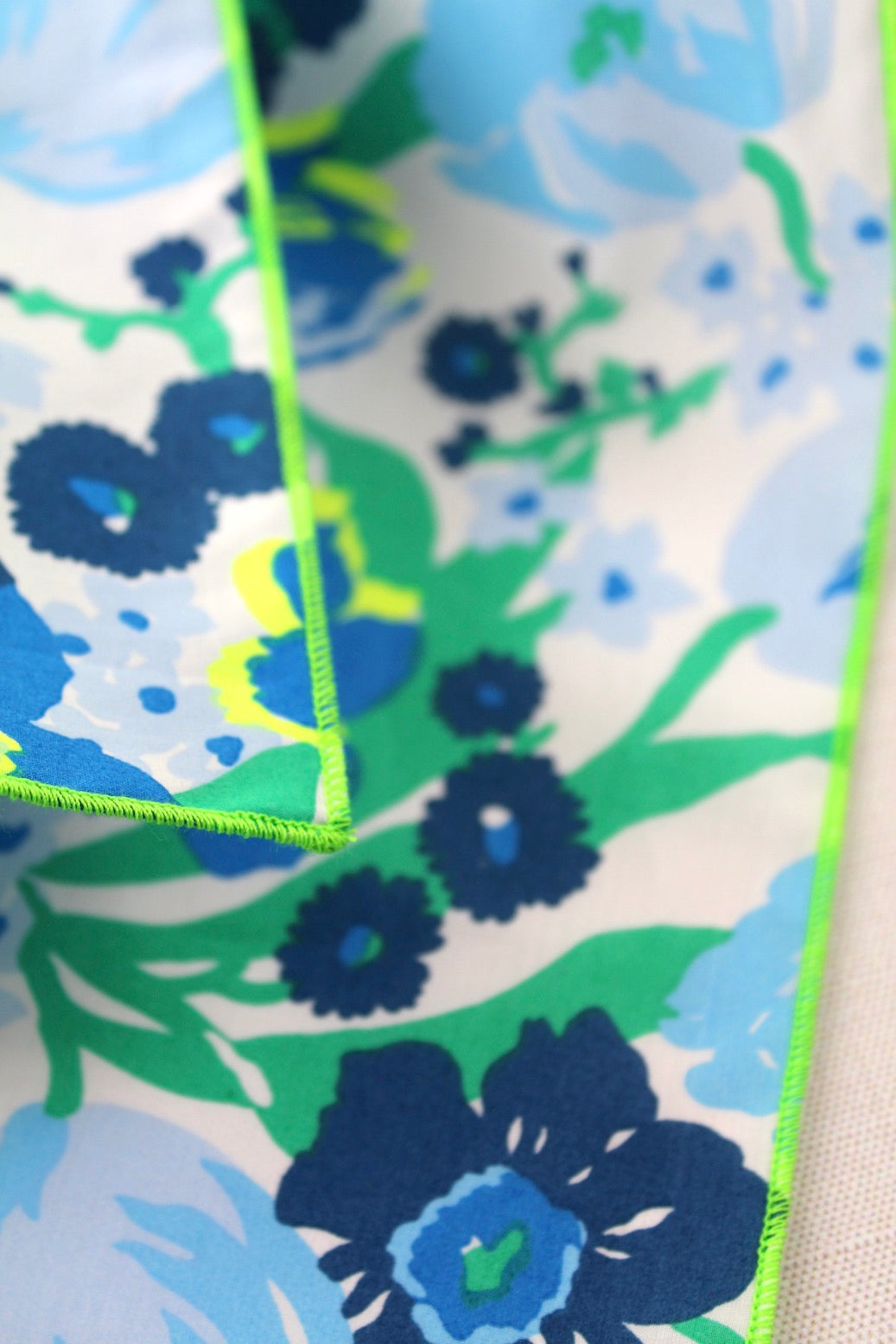 Mariana's Bouquet Liberty Tana Lawn™ Kerchief in Electric Blue