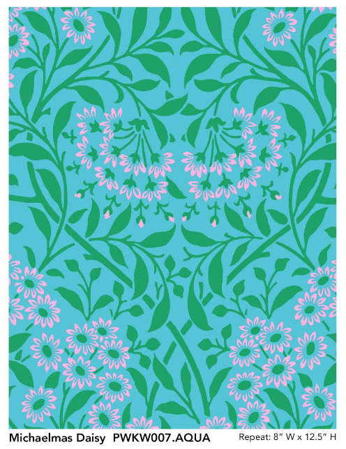 Michaelmas / Aqua by Kaffe Fassett x William Morris & Co.