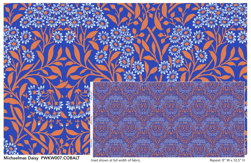 Michaelmas / Cobalt by Kaffe Fassett x William Morris & Co.